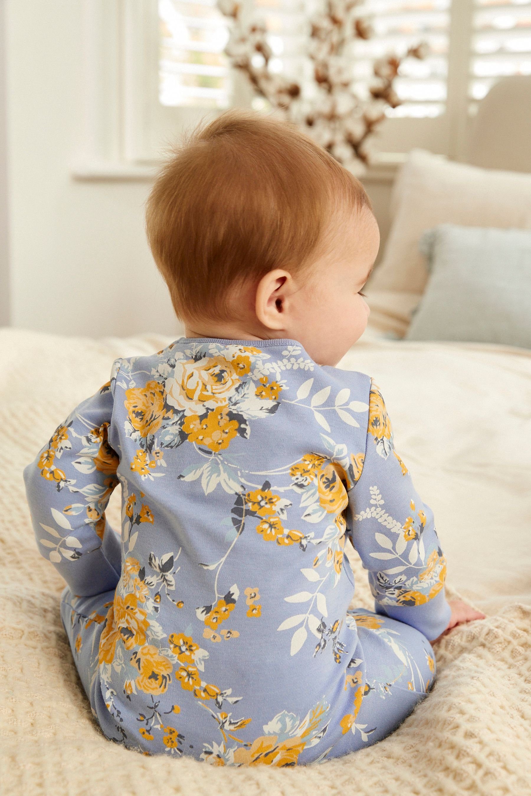 Next Schlafoverall Baby-Schlafanzüge mit Blue (1-tlg) Zwei-Wege-Reißverschluss