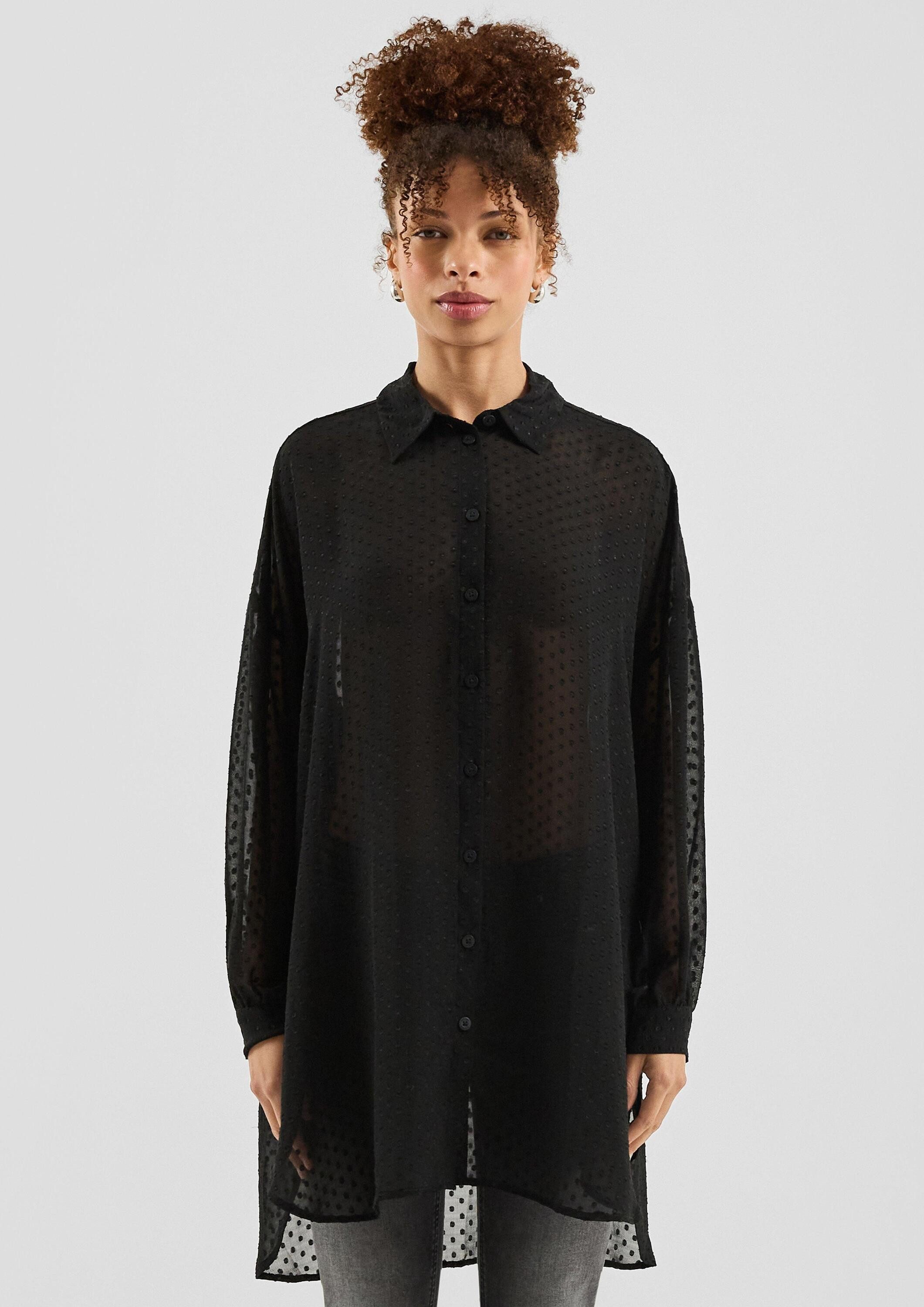 QS T-Shirt Bluse Leicht transparente Longbluse günstig online kaufen