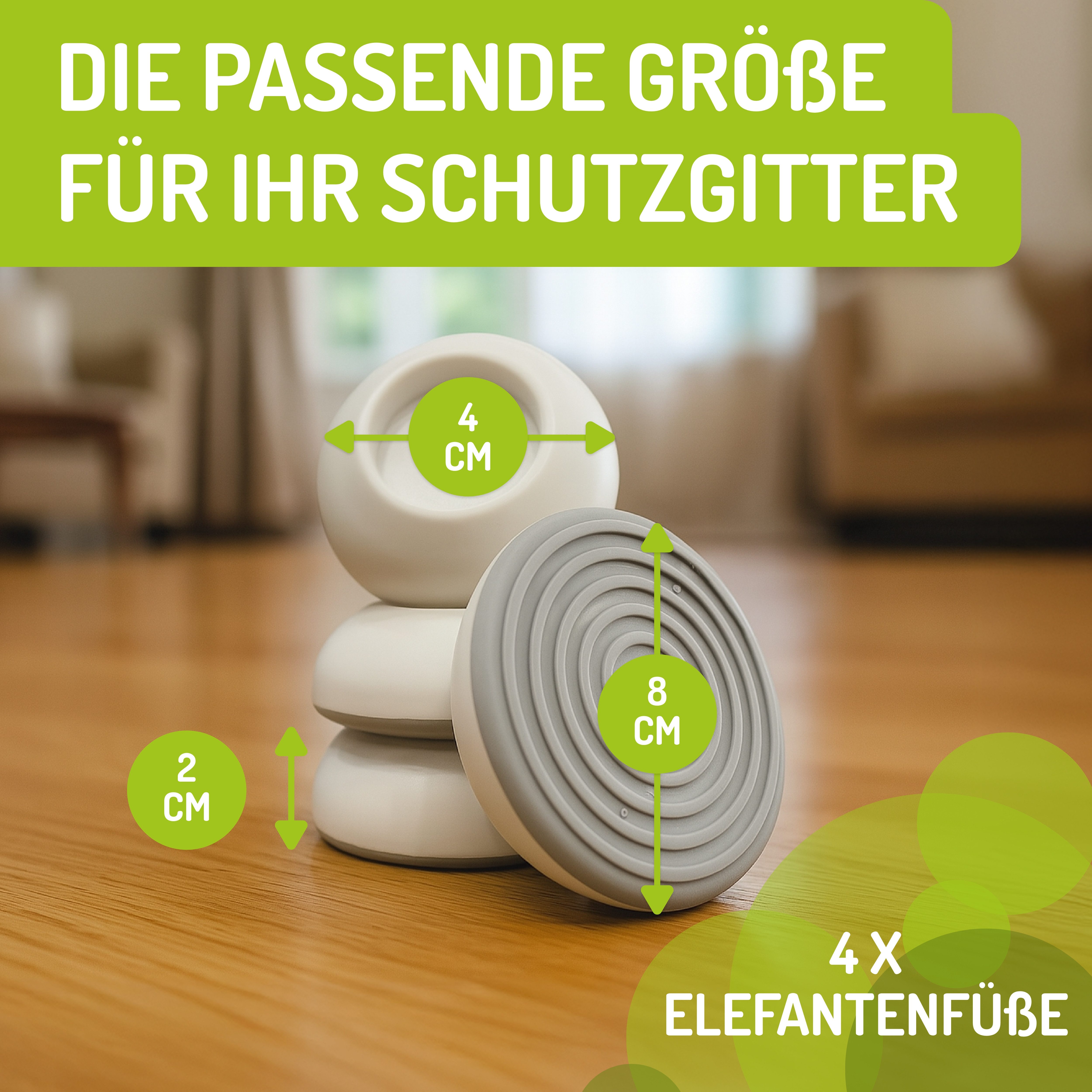 BOMI Türschutzgitter Wandschützer - Elefantenfüße für Treppengitter (4 St), günstig online kaufen