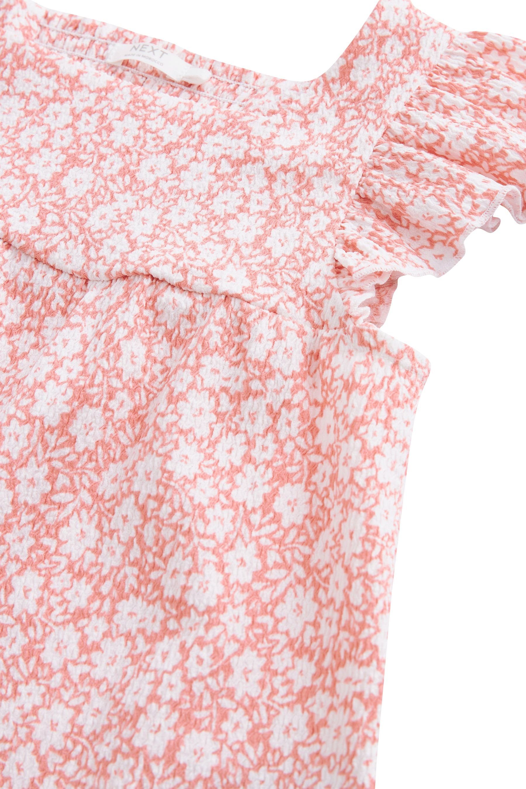 Next Crinkle-Top (1-tlg) Blumenmuster T-Shirt mit