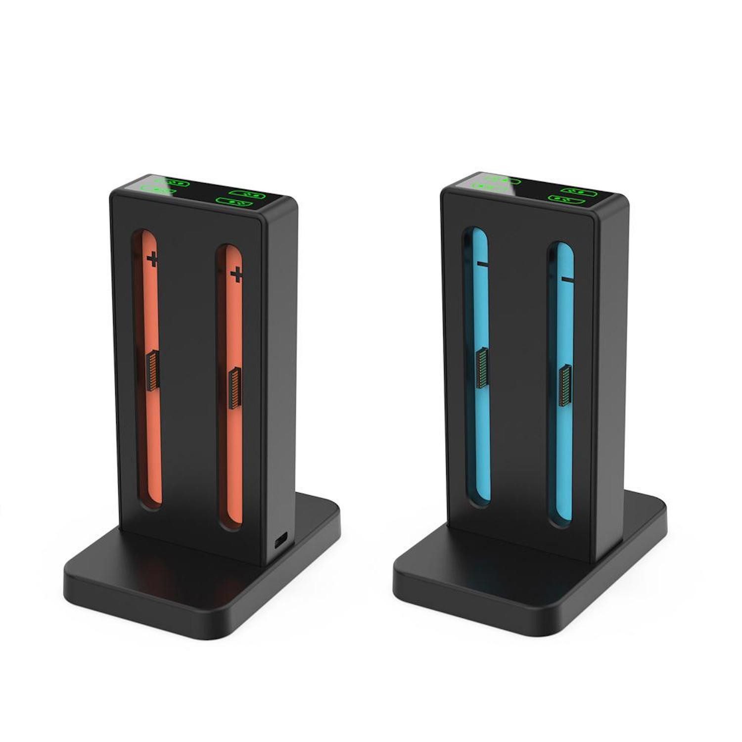 Wigento Für Nintendo Switch 2 4-in-1 Magnetische Ladestation mit LED Anzeige Stromadapter