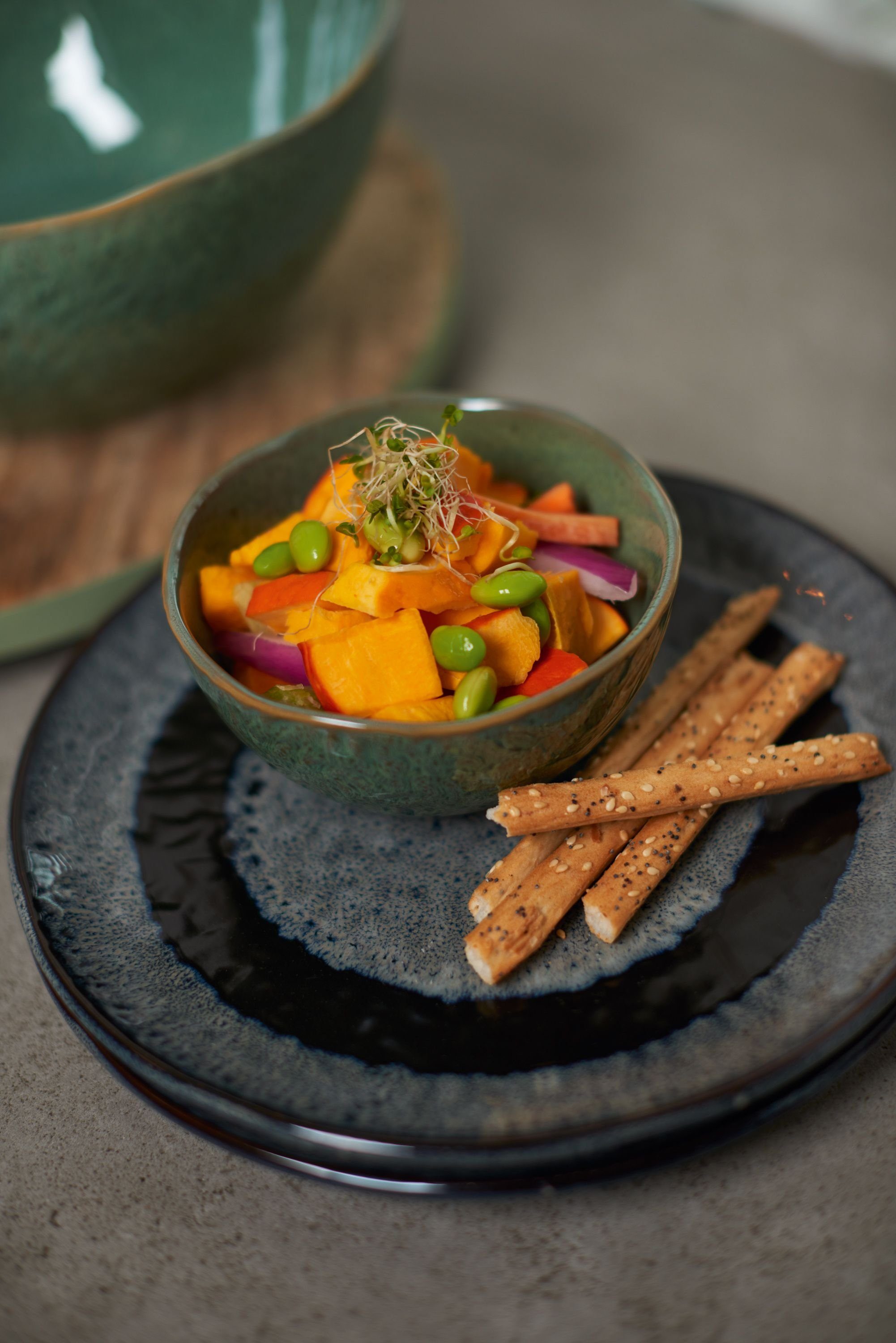 LEONARDO Geschirr-Set Dessertteller LEONARDO MATERA DH 22.50x2 cm grau