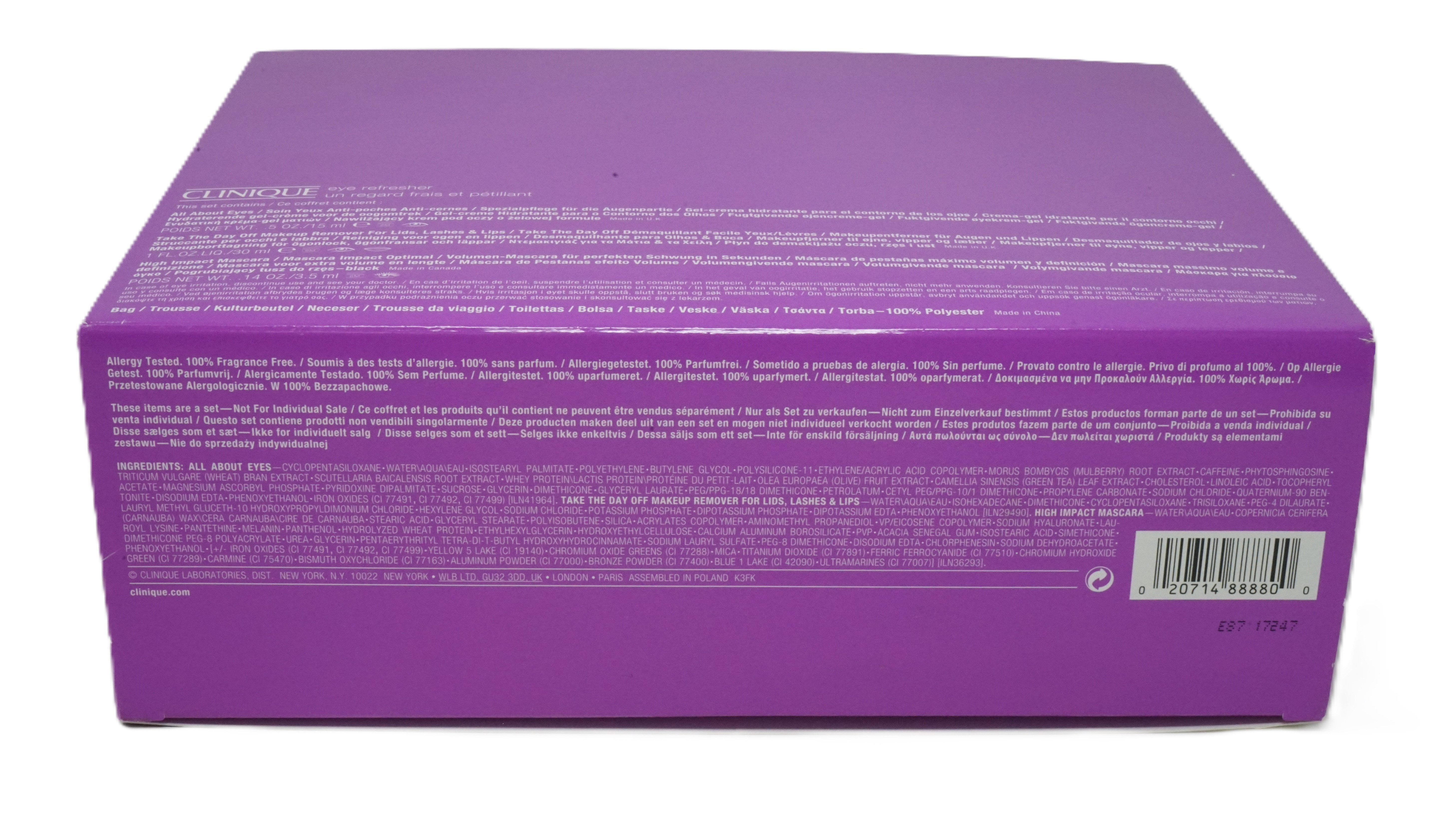 CLINIQUE Augencreme Clinique All About Eyes gel + makeup remover + Mascara