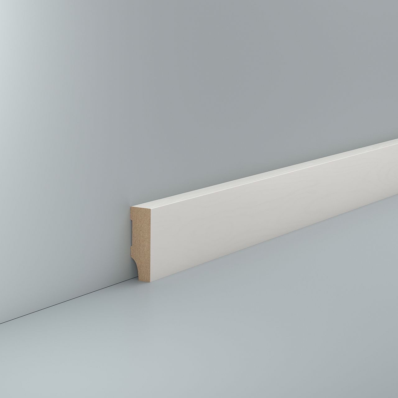 Südbrock Sockelleiste Sockelleiste weiß MDF 13 x 40 mm Foliert RAL 9010 Fußleiste, L: 240 cm, H: 4 cm, 1-St.