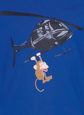 Trigema T-Shirt TRIGEMA Lustiges Langarm-Shirt mit Hubschrauber-Druck (1-tlg)
