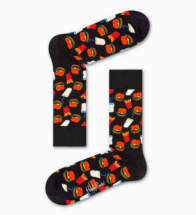 Happy Socks Freizeitsocken Happy Socks Motivsocken Fast Food Damen (1 Paar, 1-Paar, 1 Paar)