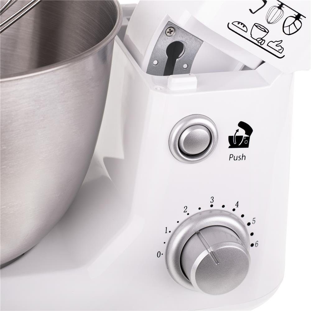 Adler Küchenmaschine, 1000 Watt, 4 Liter Schüssel, Rührmaschine, Knetmaschine, Schwenkkopf