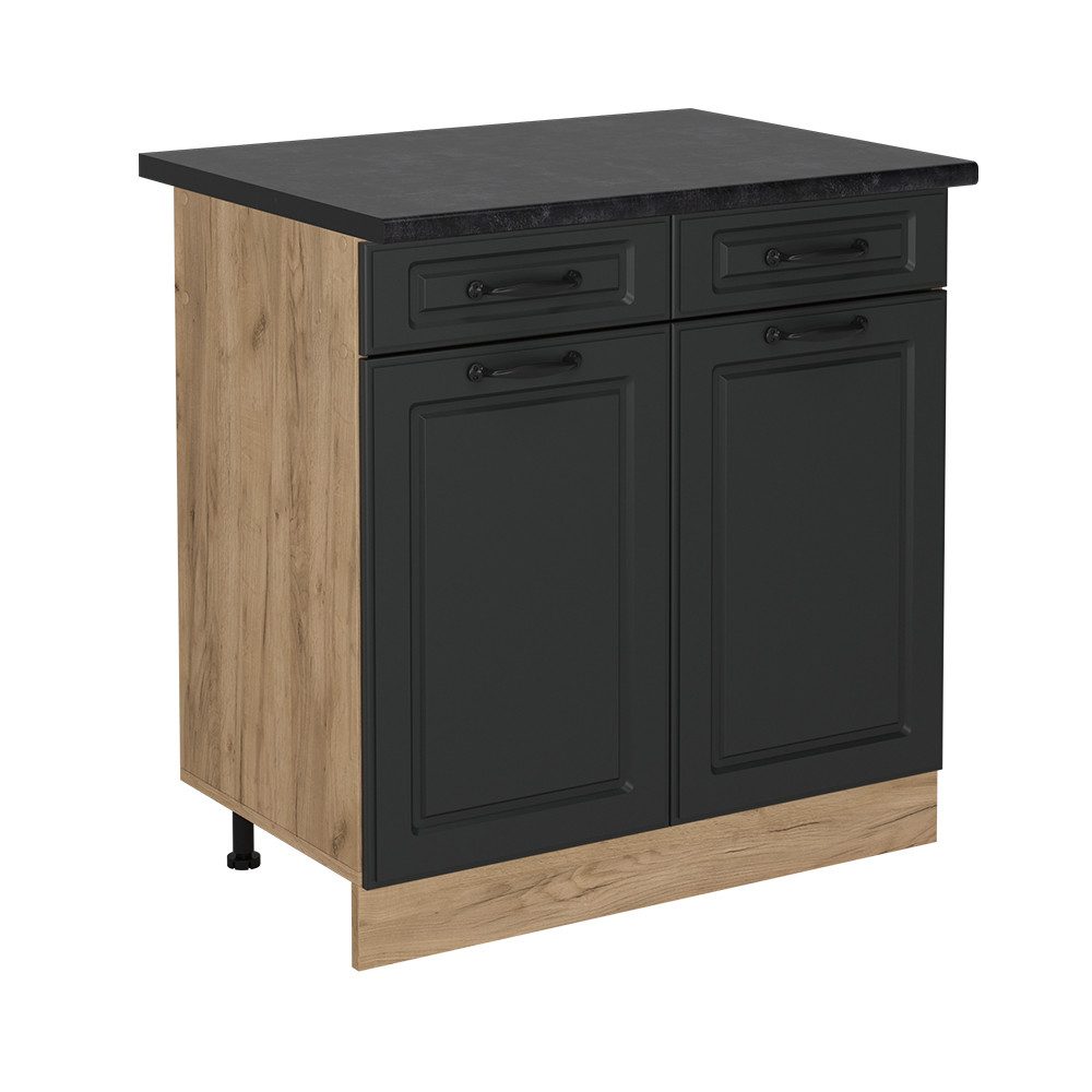 Vicco Unterschrank R-Line, Anthrazit Landhaus/Goldkraft Eiche, günstig online kaufen