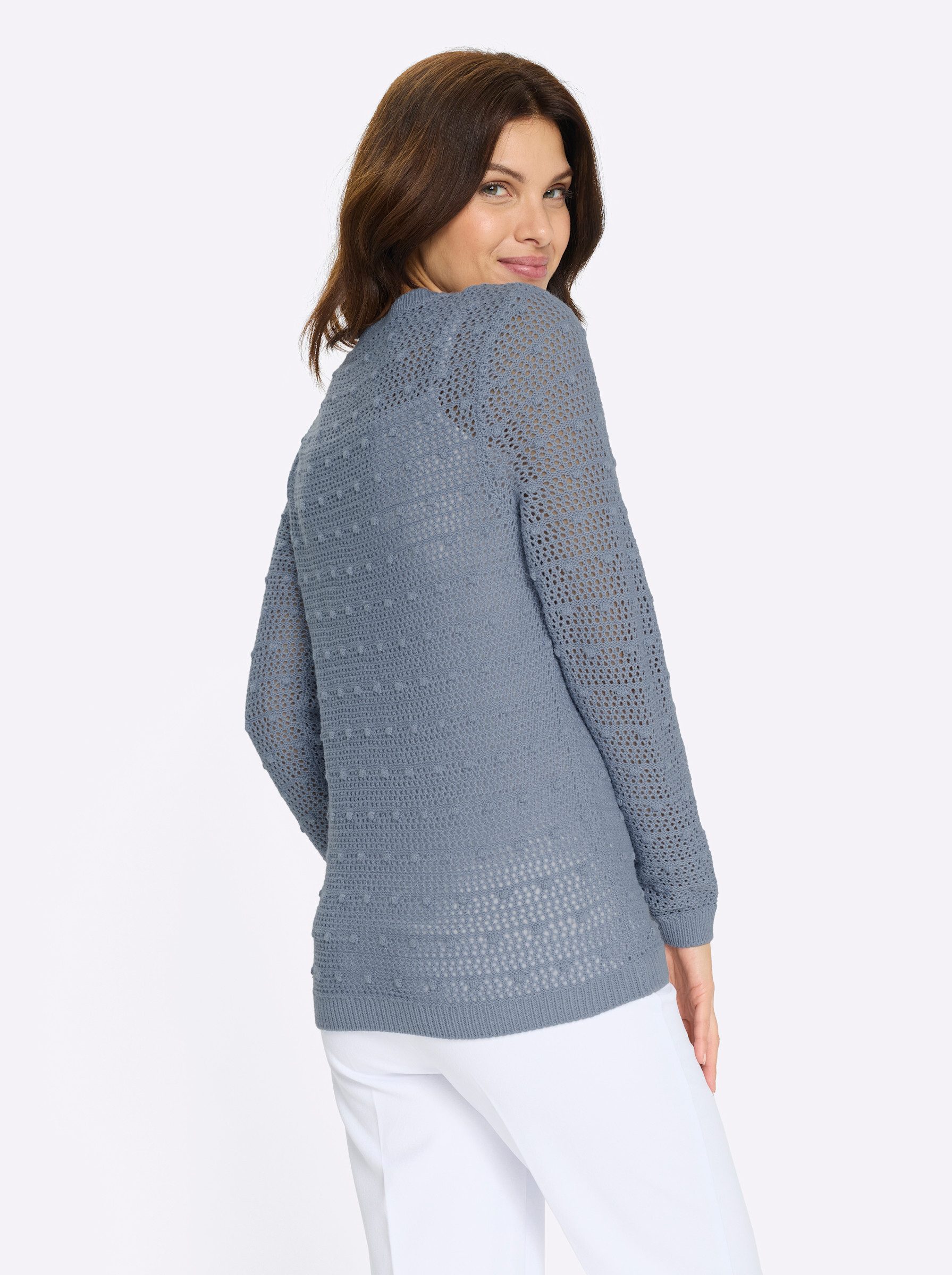Sieh an! Strickpullover Ajour-Pullover Langarm Ajour günstig online kaufen