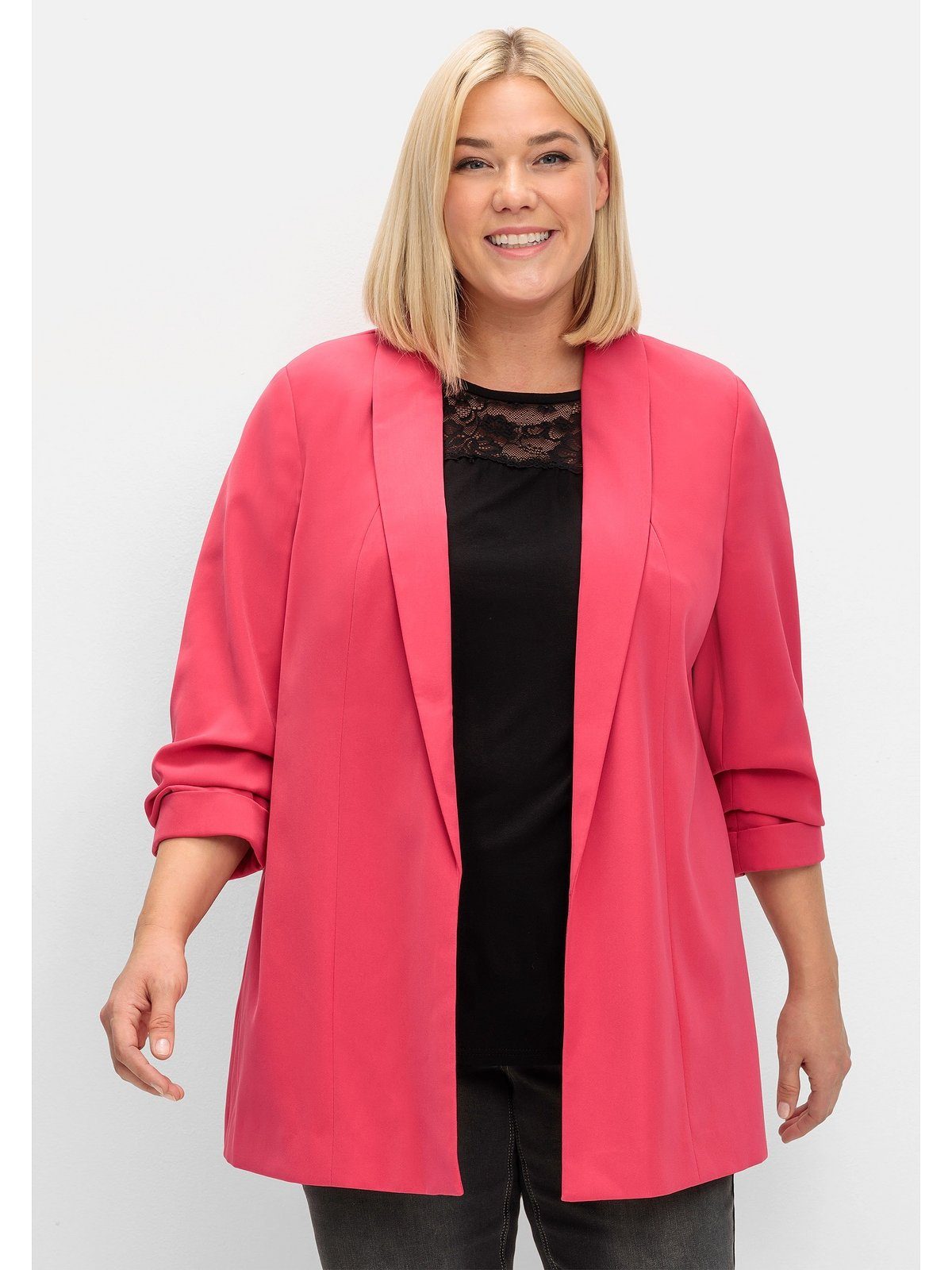 Sheego Longblazer Große Größen mit Schalkragen günstig online kaufen