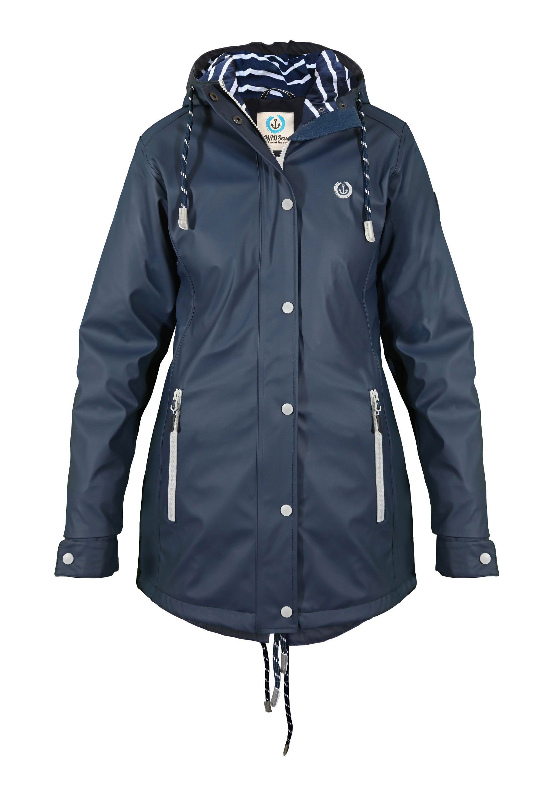 MADSea Regenjacke Friesennerz Navy maritimer Regenmantel wasserdicht und ta günstig online kaufen