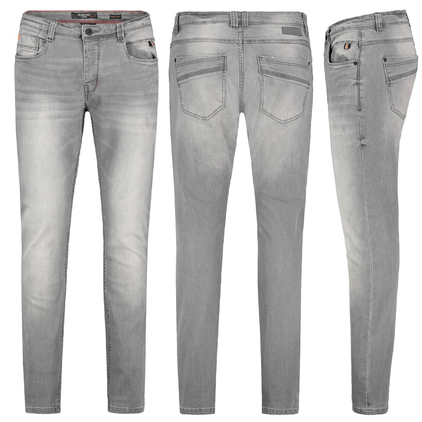 SUBLEVEL Slim-fit-Jeans Sublevel Herren Jeans Hose günstig online kaufen