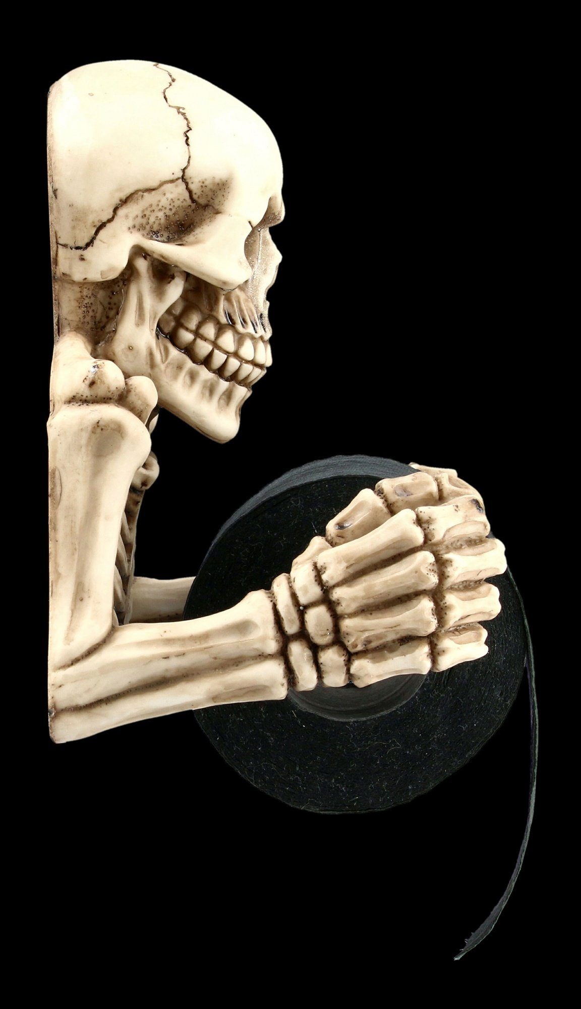 Figuren Shop GmbH Toilettenpapierhalter Toilettenpapierhalter - Skelett - Gothic Deko