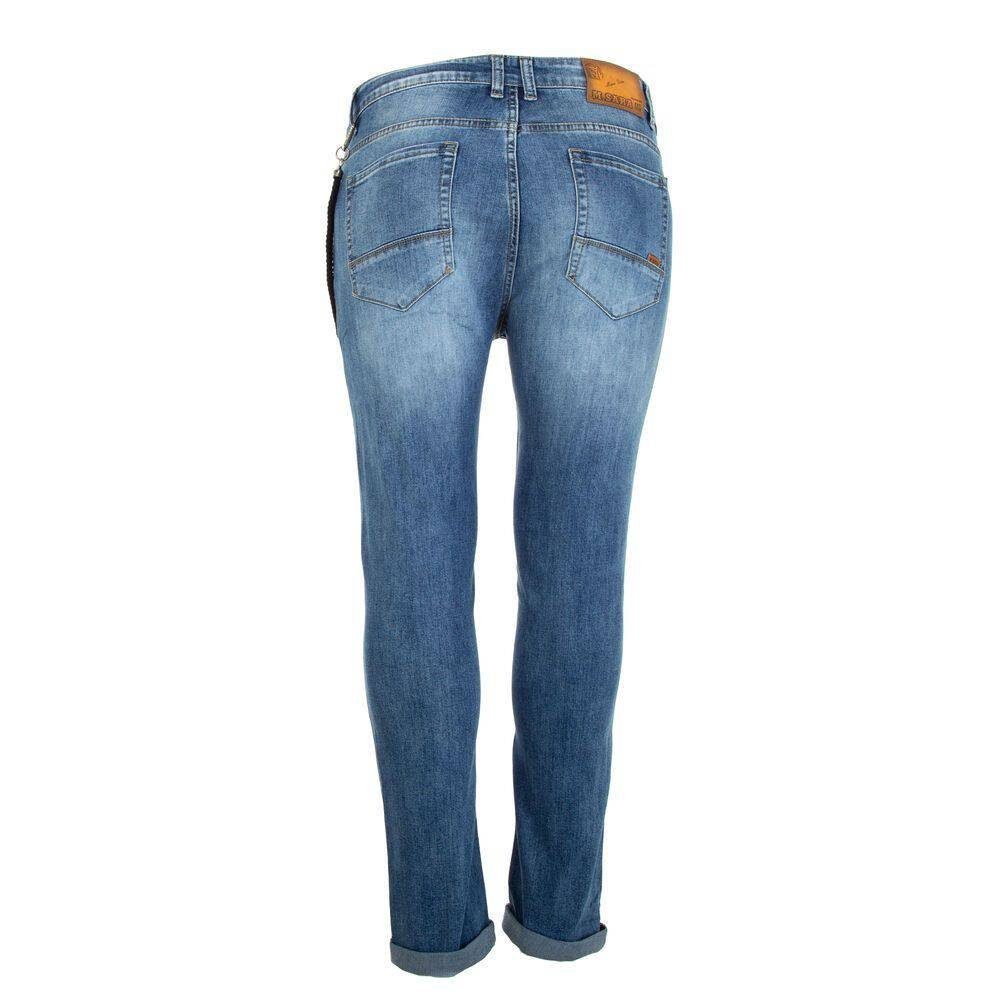 Ital-Design Stretch-Jeans Herren Jeansstoff Freizeit Jeans Blau in Stretch