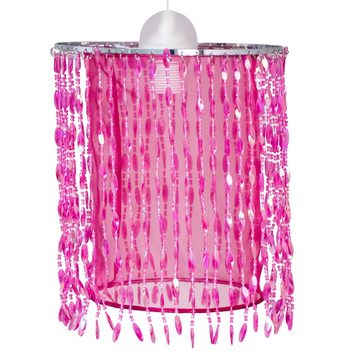 etc-shop Dekolicht, Leuchtmittel inklusive, Warmweiß, Kinder Decken Hänge Lampe pink Mädchen Kristall Pendel Leuchteim