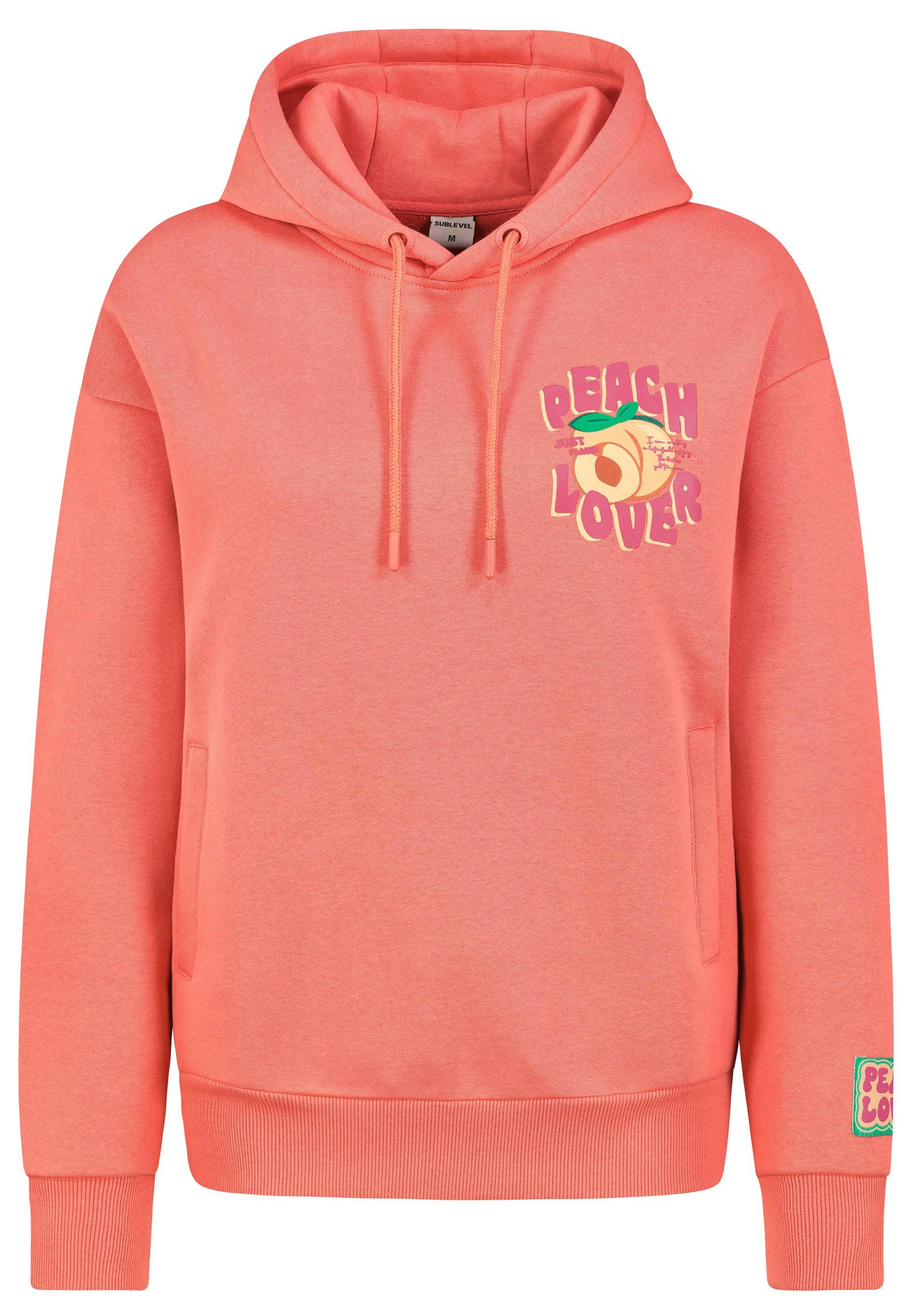 Kapuzenpullover Damen Hoodie Kapuzenpullover mit großem Obst Print