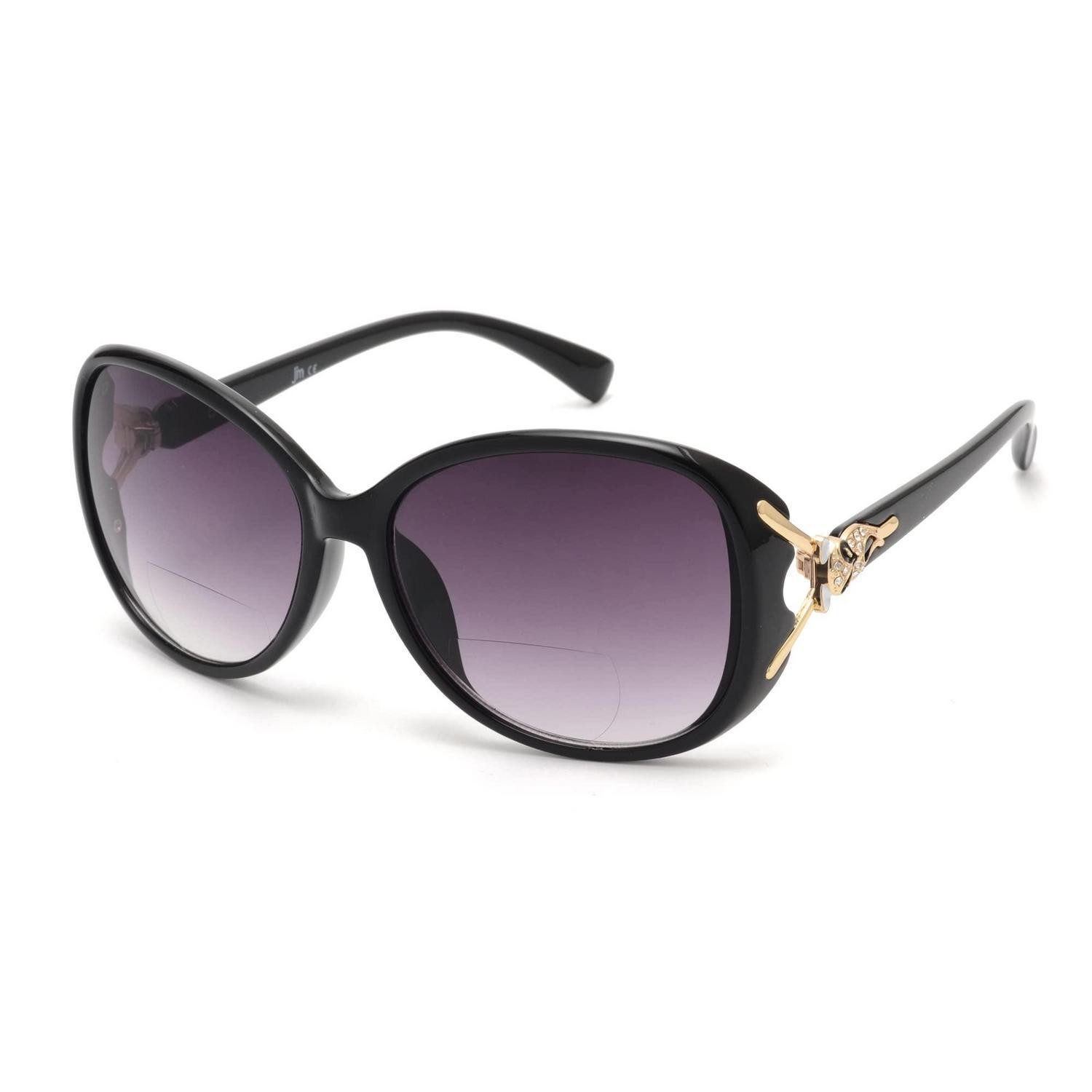 LuxusKollektion Sonnenbrille Bifokal Lese Sonnenbrille Damen Schwarz