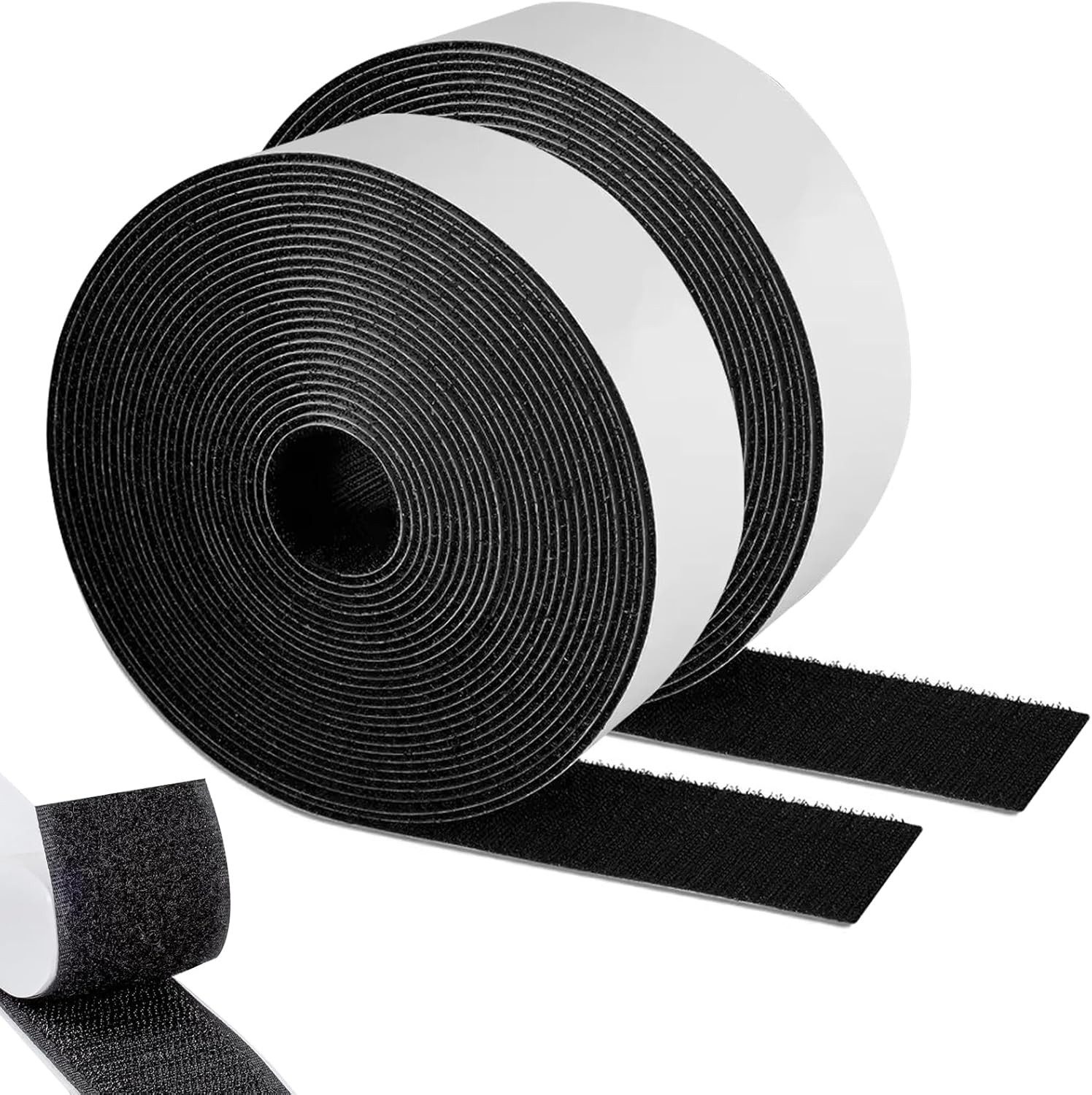 SURFOU Klettband Klettband selbstklebend extra stark 12m x 50mm Haushalt Büro