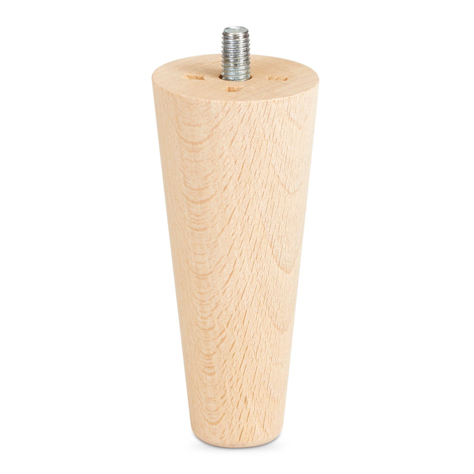 SO-TECH® Möbelfuß 4 Stück Möbelfüße Buche massiv Ø 45 / 25 mm Höhe: 100-450 mm