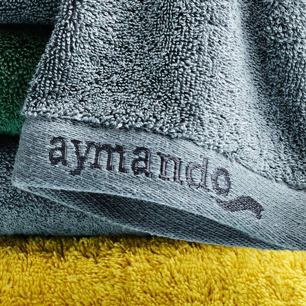 Aymando Handtuch Set Scheich Collection, 600 100% Set kuschelig Grey 70x140cm, - weich Duschtuch ägyptische g/m², Baumwolle, 100% 2-tlg), Baumwolle (Spar