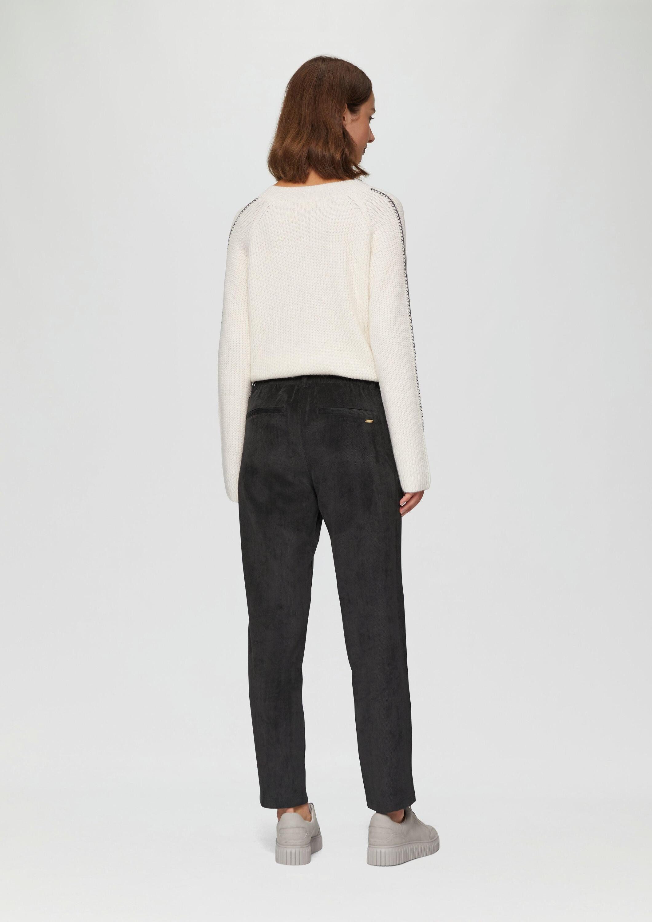 s.Oliver 7/8-Hose Hose Fließende Jogpants aus Feincord