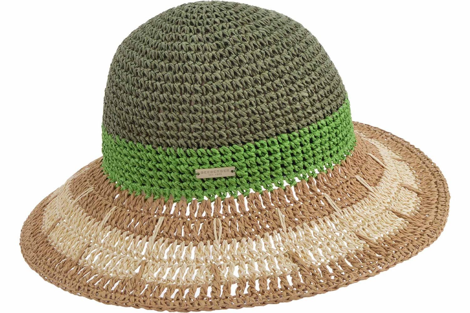 Seeberger Strohhut Knautschbare Papierstroh häkel Glocke