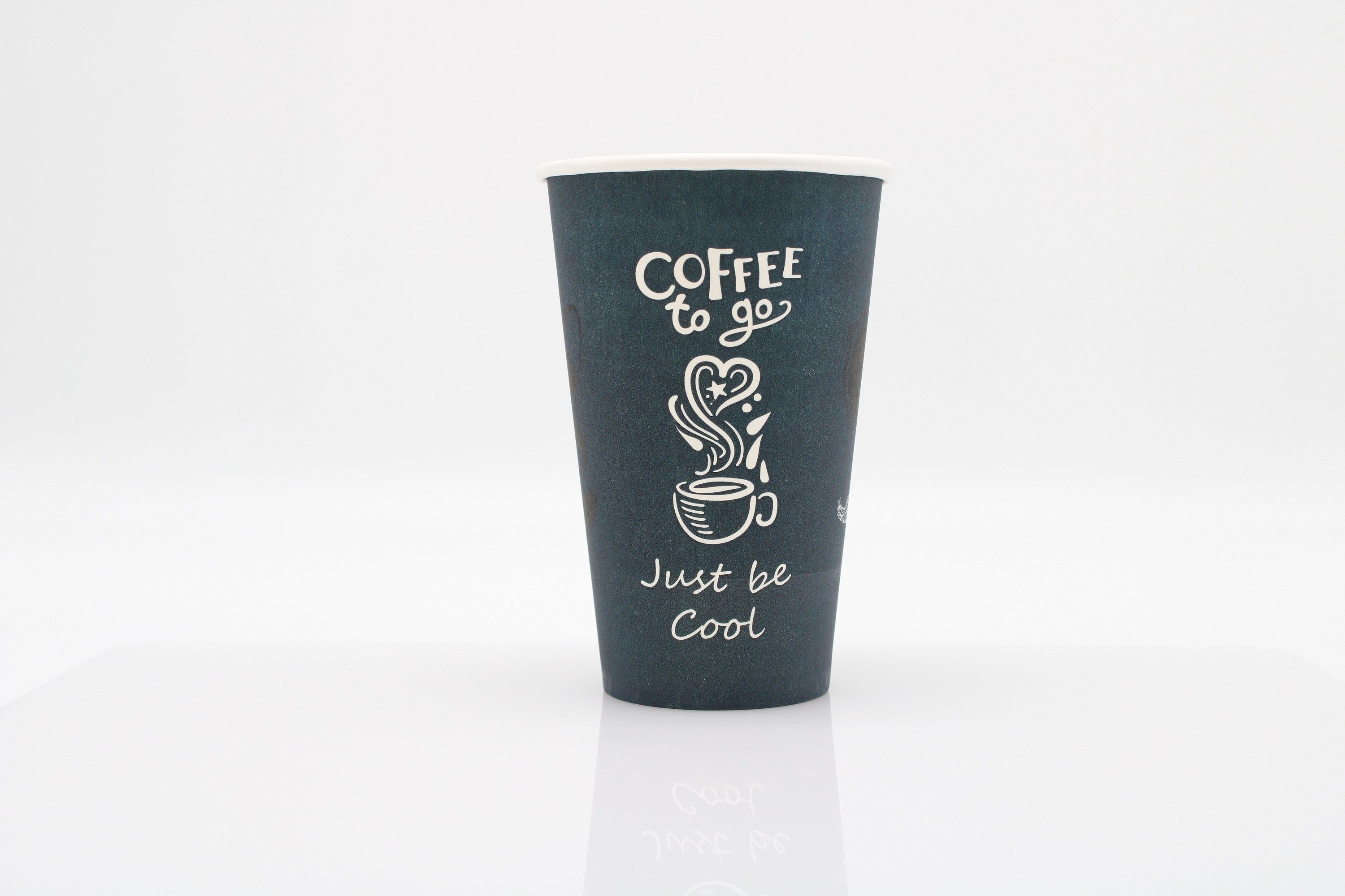 oz PE Coffee-to-go-Becher cofi1453 300ml beschichtet Blau / Papierbecher 10