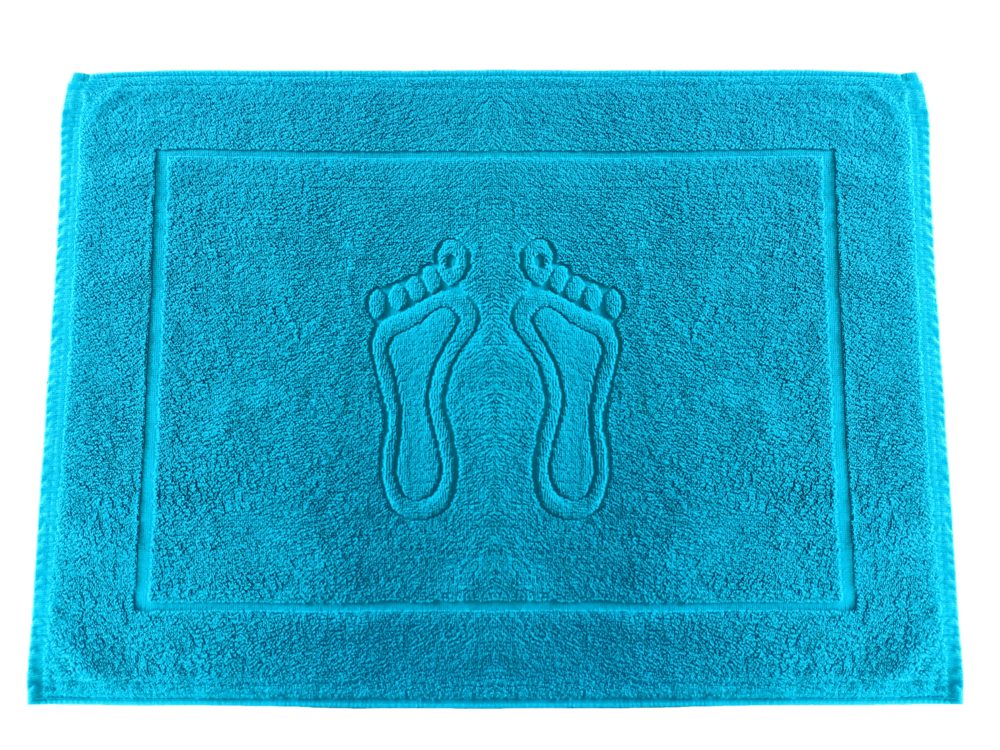 MatratzenL.A.B® Badematte 650 g/m² Blauer Schwan®, 100% Baumwolle, 50x70 cm, Badvorleger, Duschvorleger, Duschmatte Frottee