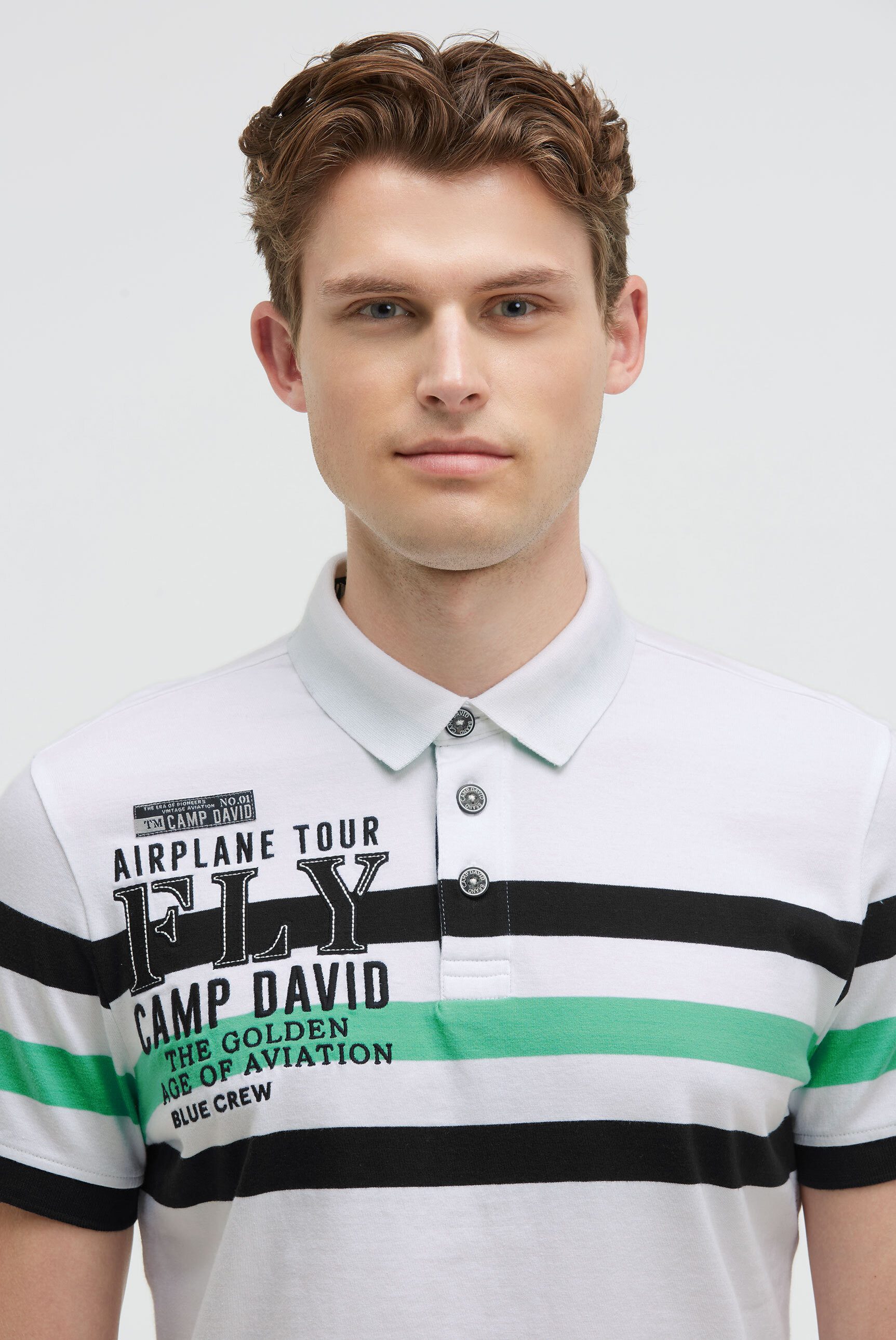 CAMP DAVID Poloshirt mit Stickerei