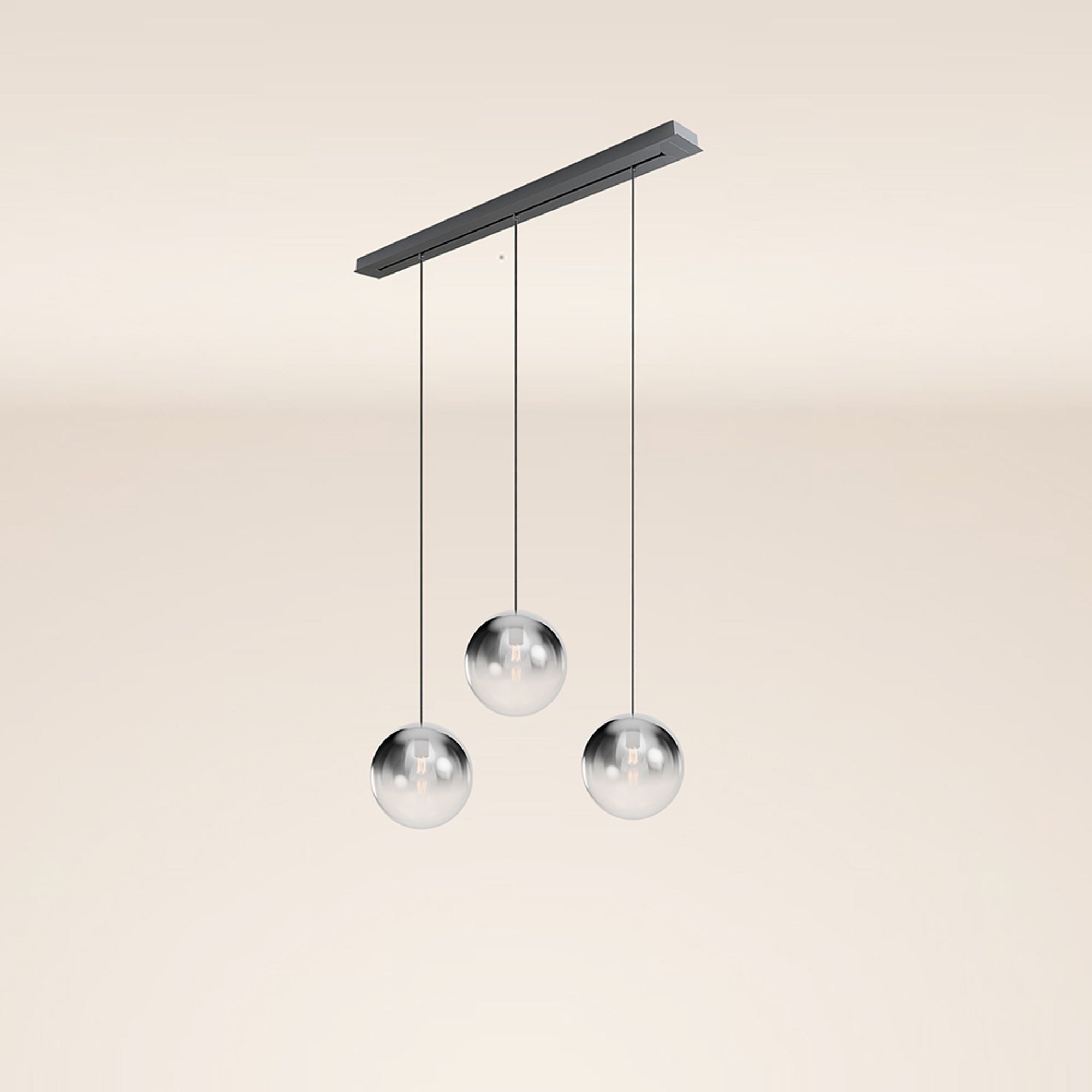 s.luce Pendelleuchte Orb Esstisch-Pendelleuchte 3-flammig 120cm