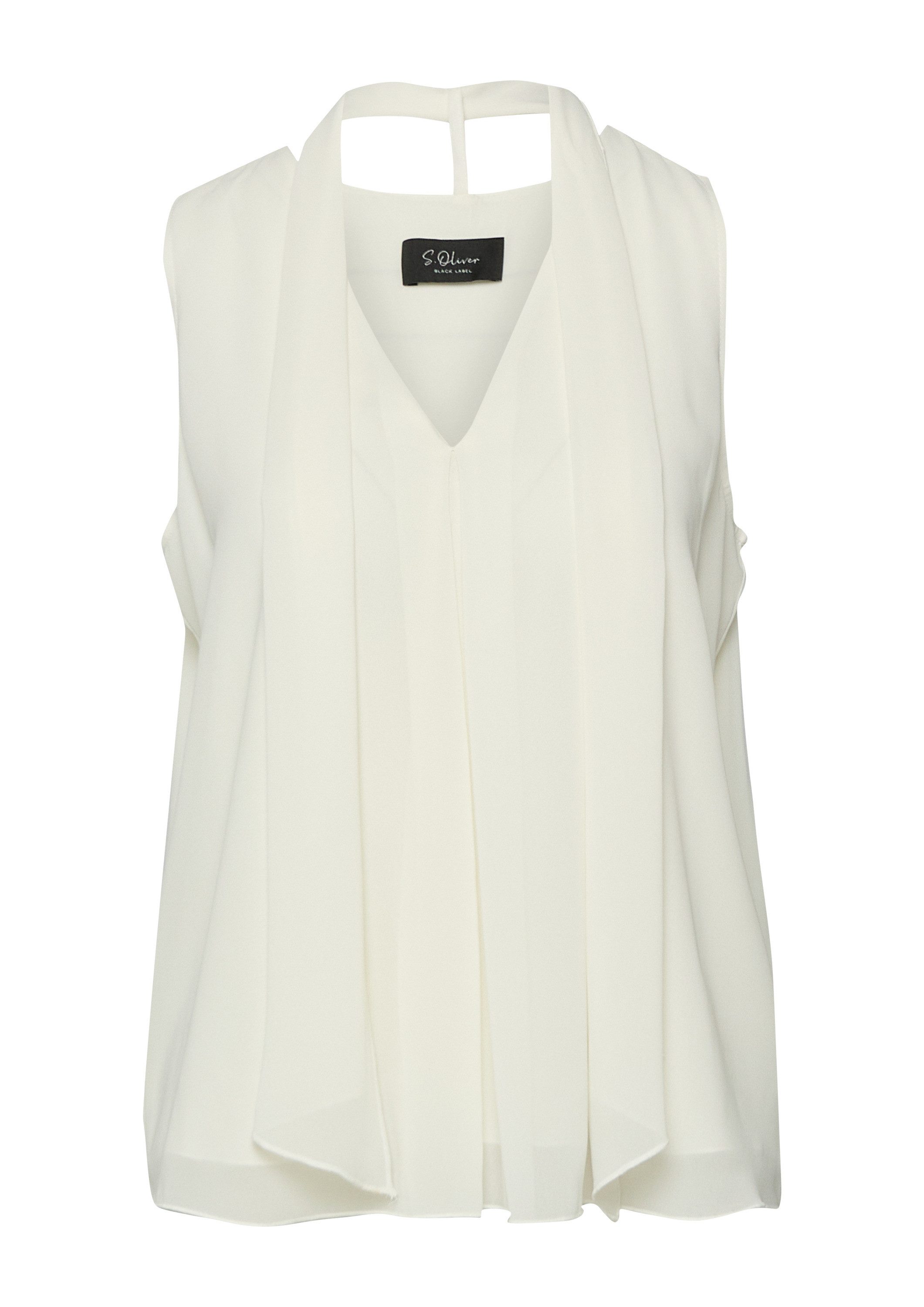 s.Oliver Blusentop Bluse Chiffon-Top mit abnehmbarer Schleife günstig online kaufen