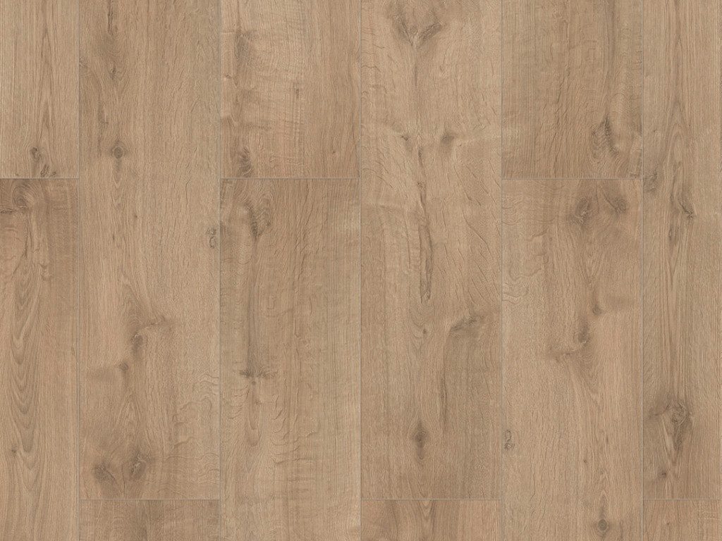 BASICfloor Laminat Laminat Trend XL Eiche braun grau Landhausdiele