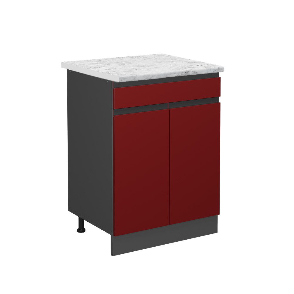 Vicco Unterschrank R-Line, Rot/Anthrazit, 60 cm günstig online kaufen