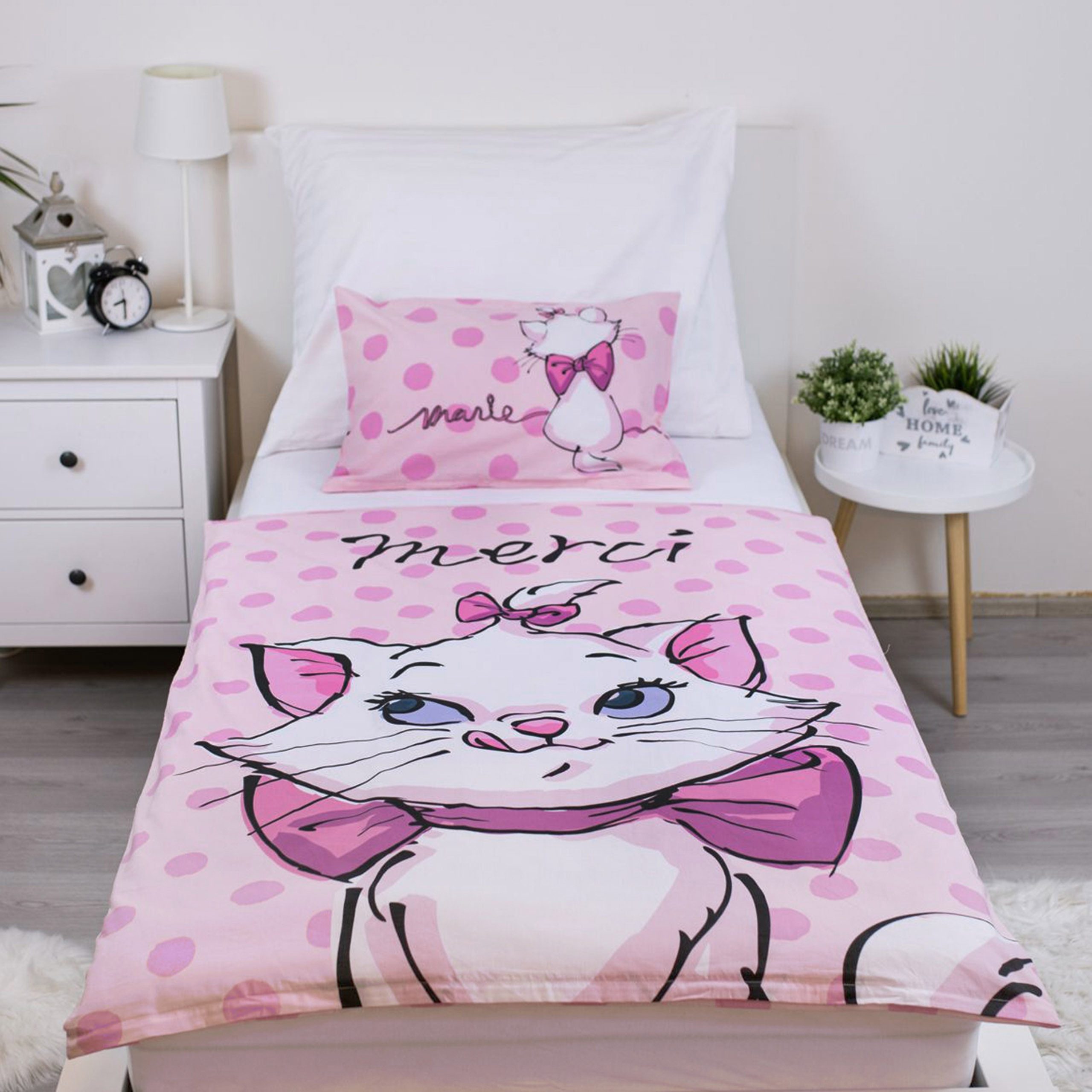 Sarcia.eu Kinderbettwäsche DISNEY Katze Marie Mädchenbettwäsche, 100 x 135 + 40 x 60 cm – Bild 5 von 5