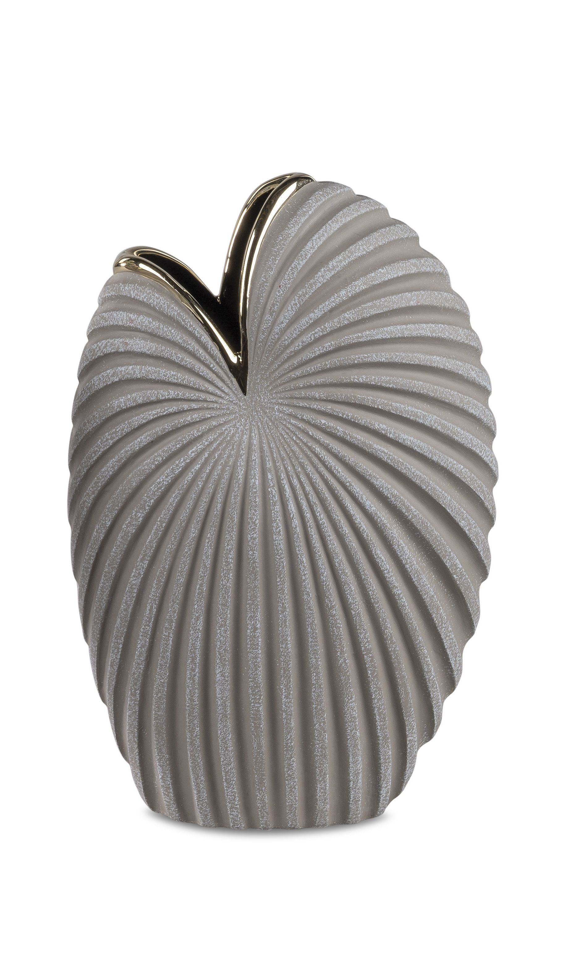 formano Dekovase Dekovase in Sand-Gold – Stilvolle Blumenvase für dein Zuhause, dekorative Vase aus Keramik
