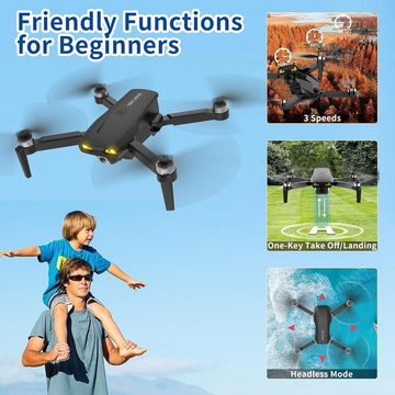 OBEST für Kinder mit 2 Kameras Faltbare WiFi Live Übertragung RC Quadcopter Drohne (720P HD, mit Höhe Halten, 360° Flip, 2 Akkus, Drohnen Spielzeug und Geschenke)