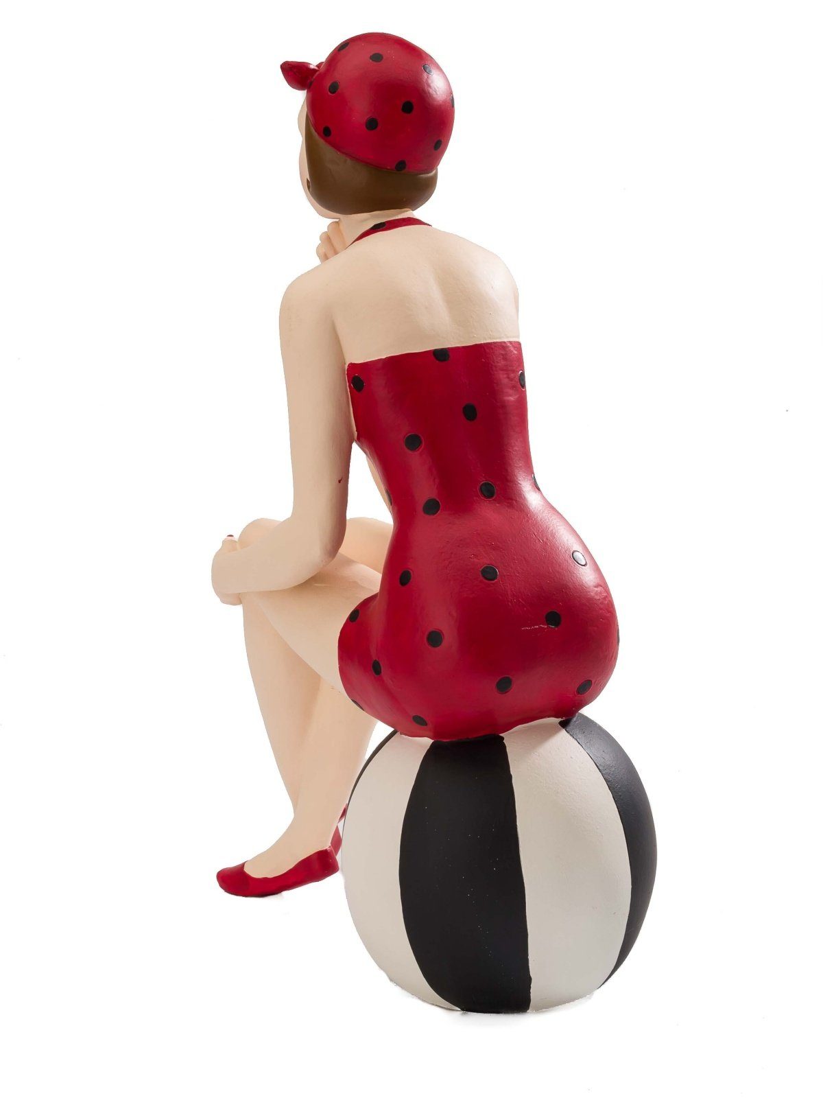 Aubaho Dekofigur 60er Sexy am Pin-up-Girl Vintage Jahre Strand Sonnenbad Figur 50er Akt