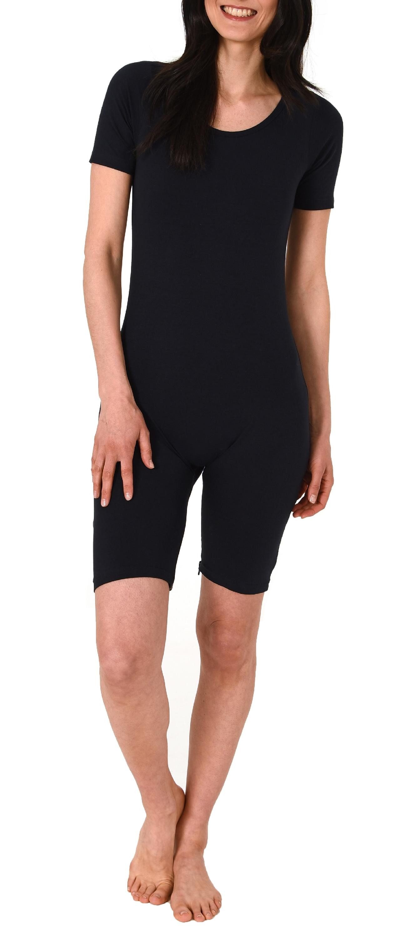 Normann Pyjama Pflegebody kurzarm - UNISEX - mit Beinreißverschluss
