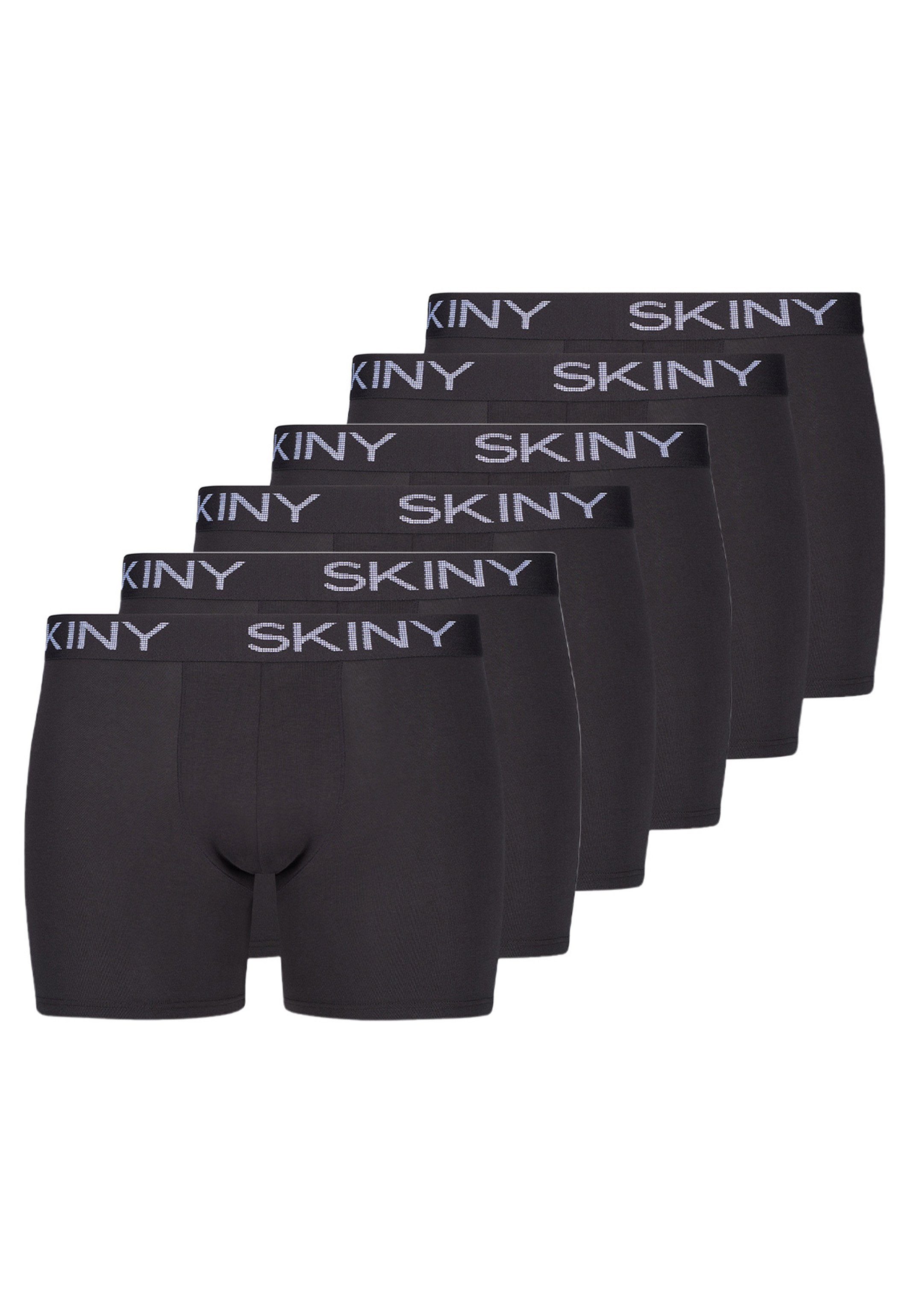Baumwolle Bein - Pant / Ohne Pant Skiny Short mit längerem - Cotton - Retro Pack 6er (Spar-Set, Boxer 6-St) Long Eingriff