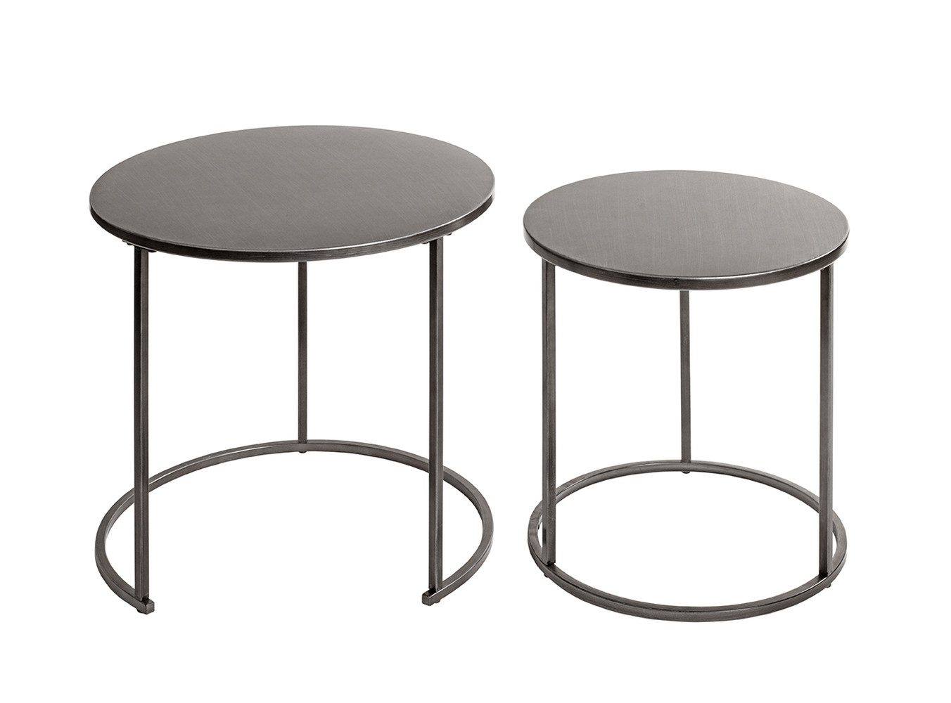 HAKU Beistelltisch (2er Set) in anthrazit, Metall - 43x40cm (HxD) (2er Set, 2er Set)