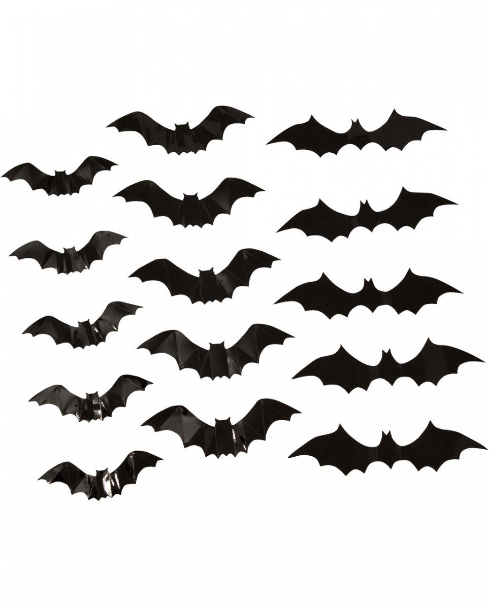 Hängedekoration 3D Fledermaus Halloween Wandsticker 15 St.