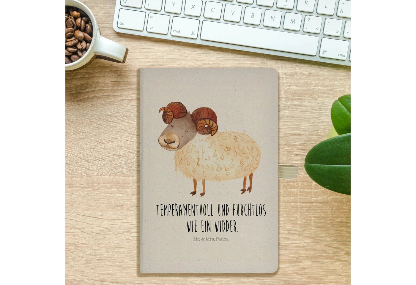 Thumbnail - Mr. & Mrs. Panda Notizbuch Sternzeichen Widder - Transparent - Geschenk, Bullet Journal A5, A5 P Mr. & Mrs. Panda, Inspi...