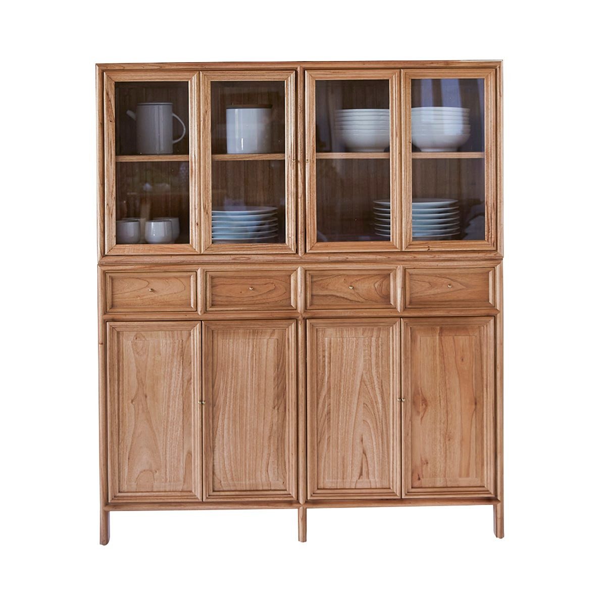 Tikamoon Buffet Geschirrschrank aus Mindiholz Buffet und Vitrine 120 cm Massivholz Tik