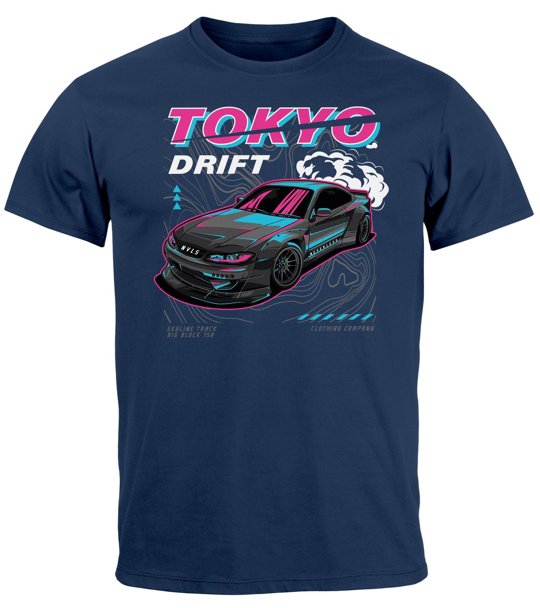 Print-Shirt Herren T-Shirt Tokyo Japan Asian Style Racing Car Urban Statement