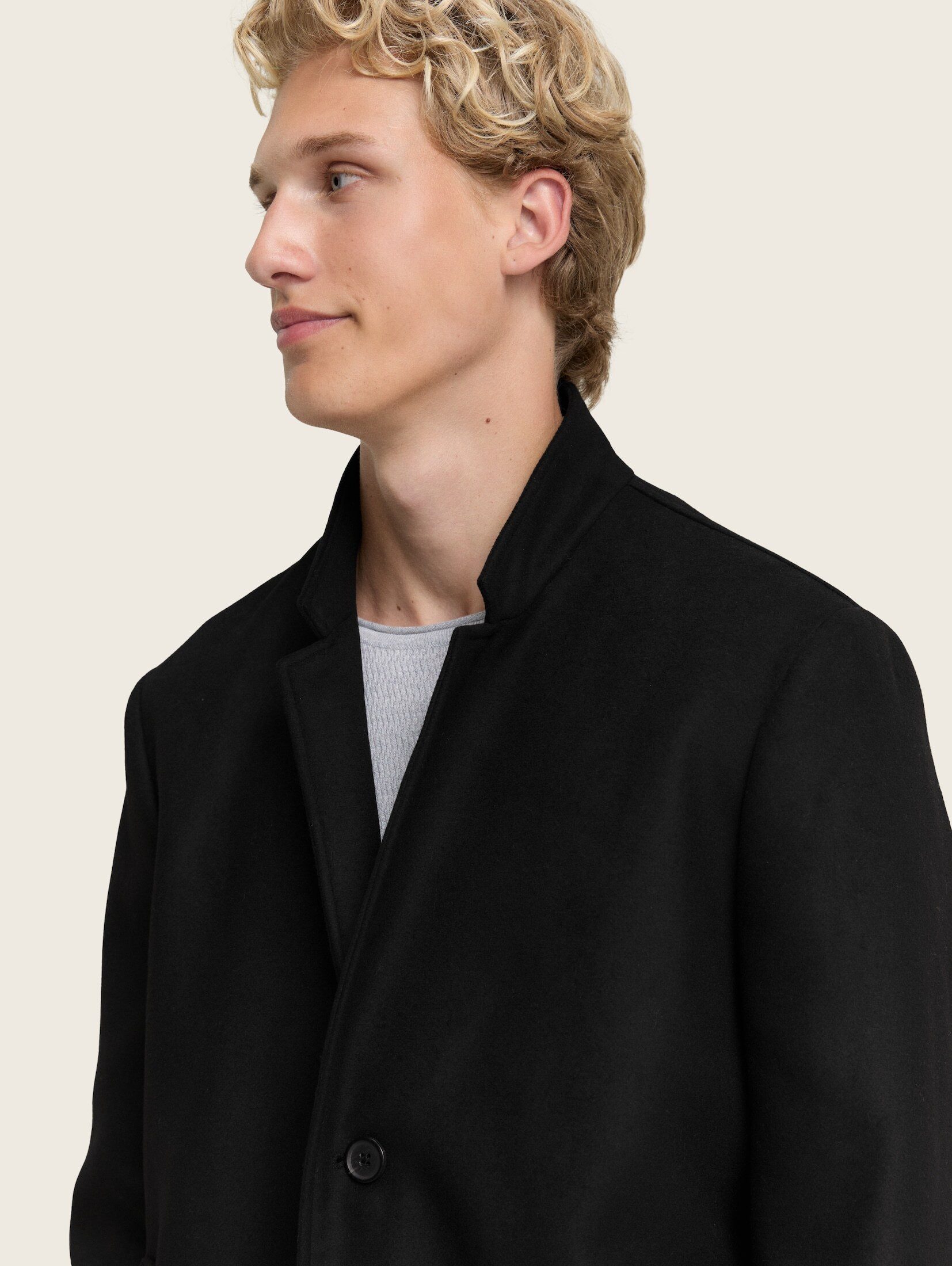 TOM TAILOR Denim Langmantel Jacken Mantel in Woll-Optik