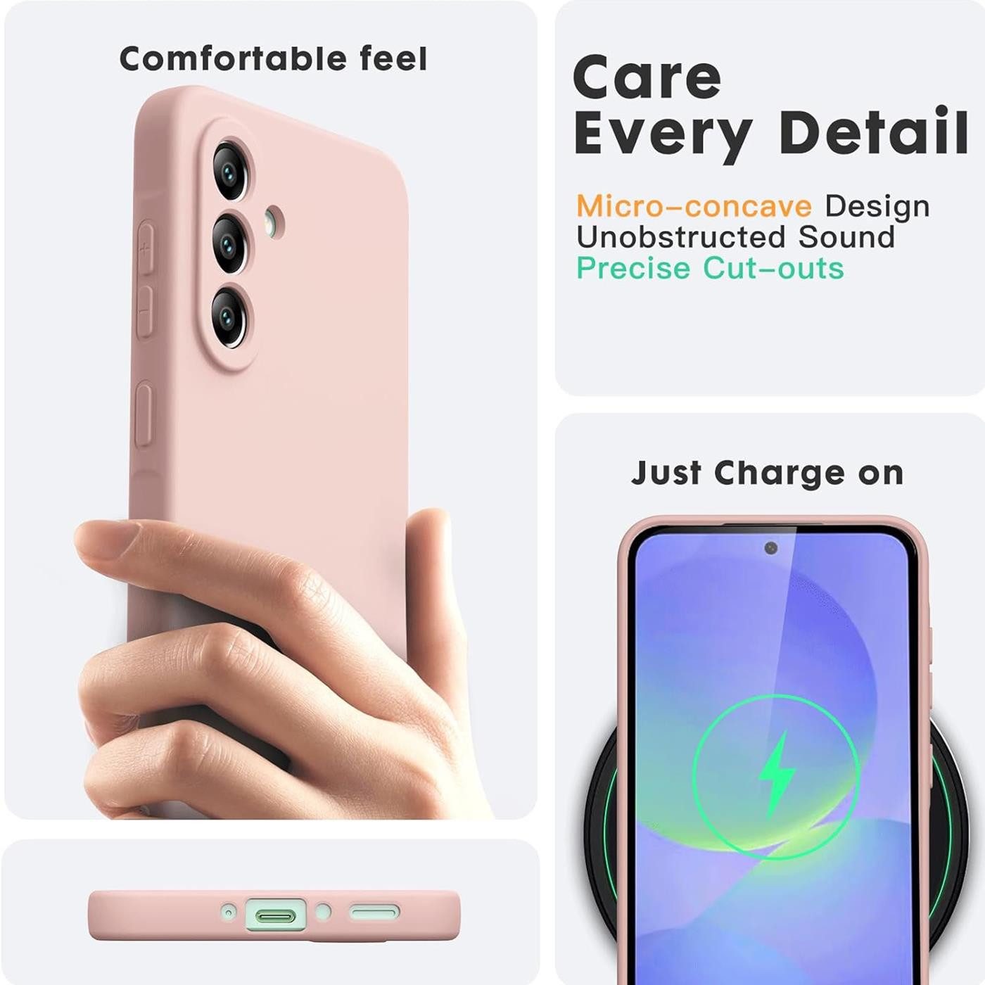 CoolGadget Handyhülle Silikon Colour Series Slim Case für Samsung Galaxy A56 5G 6,7 Zoll, Hülle weich Handy Cover für Samsung A56 5G Schutzhülle – Bild 5 von 5