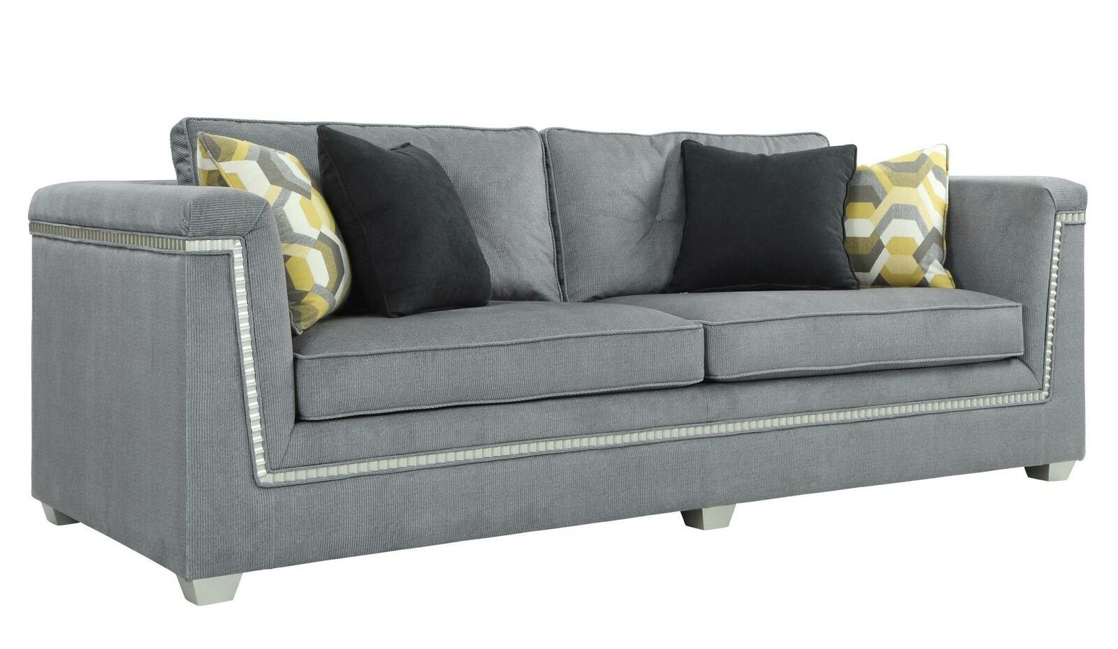3+2 in Moderne Graue Sofagarnitur Luxus JVmoebel Polster Europe Sofa Made Neu, Sitzer Couchen
