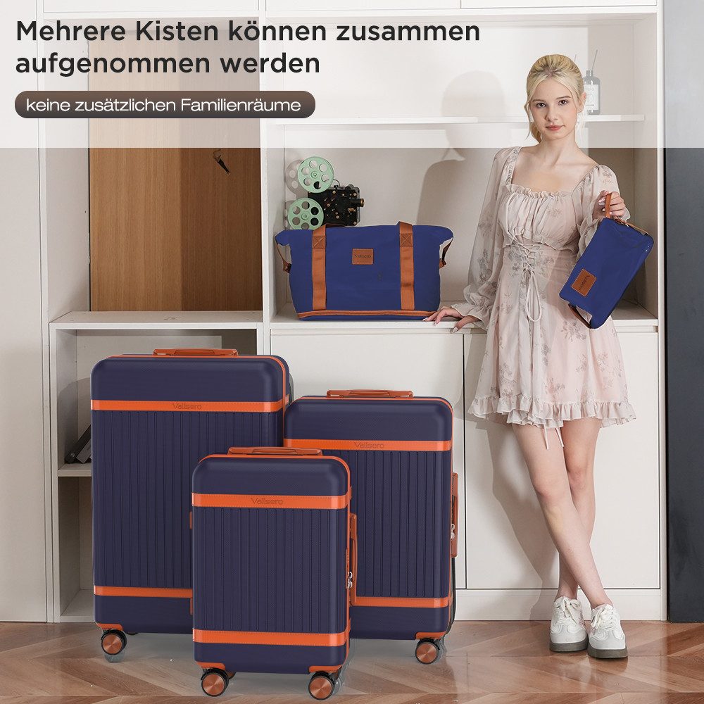 VALLSERO Trolleyset Hartschalen-Koffer set (M, L,XL) Rollkoffer, Reisekoffe günstig online kaufen