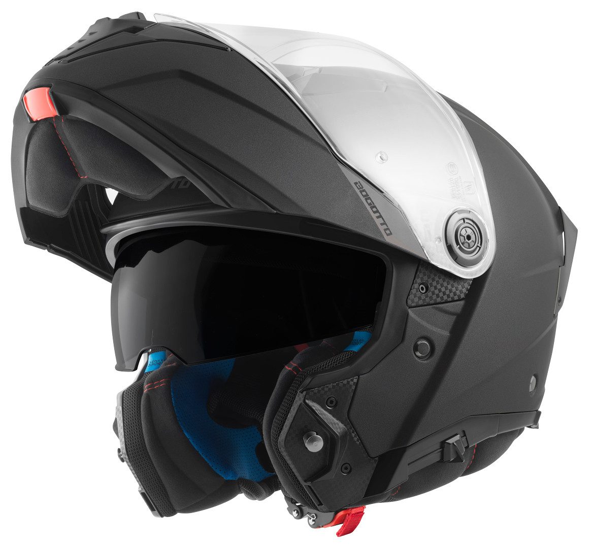Bogotto Motorradhelm FF404 Solid Klapphelm (mit Pinlock, waschbar), robust herausnehmbares Visier