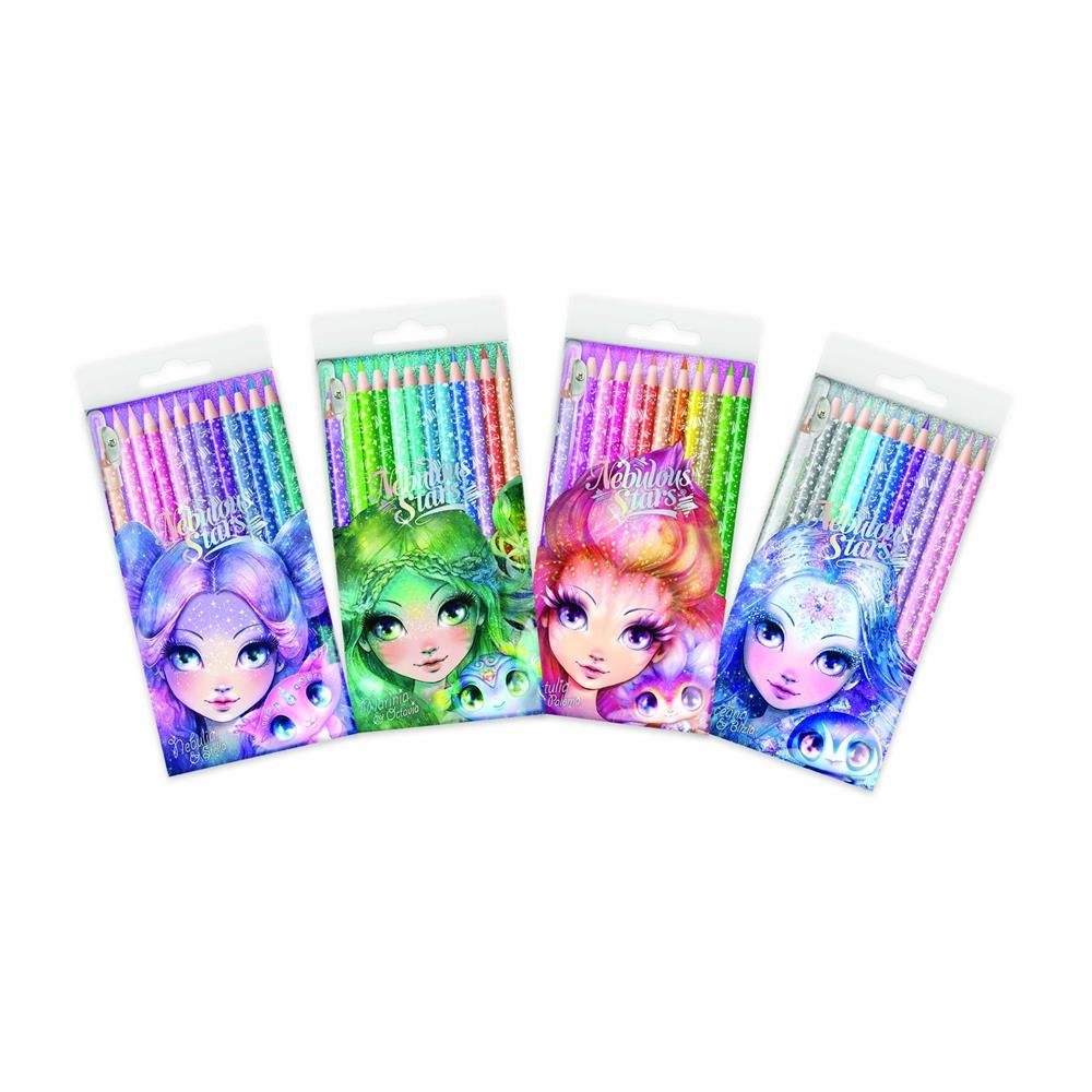 Nebulous Stars Buntstift im 12er-Pack Holzstifte Malstifte Bleistiftspitzer, 1 Set zufällig, Holzstifte Malstifte Bleistiftspitzer, 1 Set zufällig